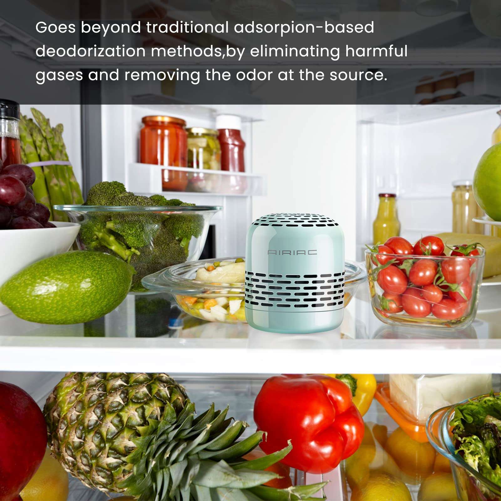 Fridge Deodorizer,10-Year Refrigerator Deodorizer Odor Eliminator,Replaces Baking Soda for Fridge and Freezer Absorber Charcoal Bags 3