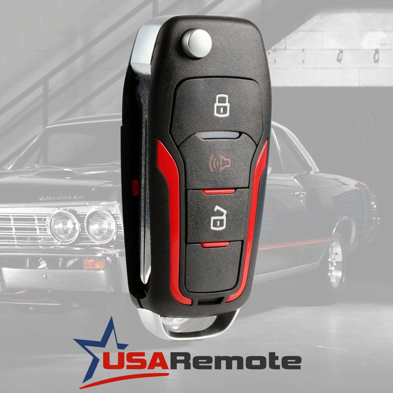 Replacement for 1998-2016 Ford Lincoln Mercury Mazda 3-Button Keyless Entry Remote Flip Key CWTWB1U345 CWTWB1U212 CWTWB1U331 One 3