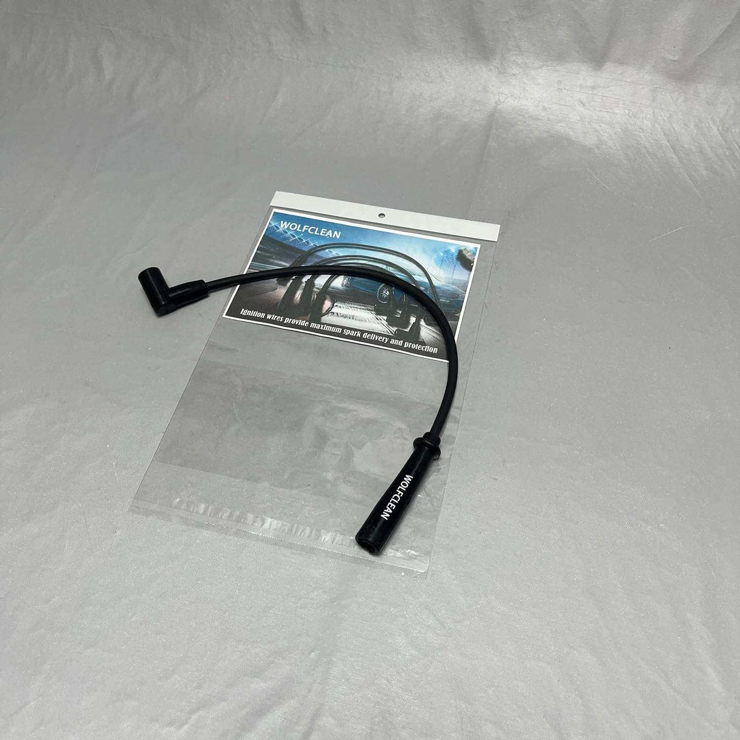 WOLFCLEAN Spark plug ignition wires , Performance Universal Spark Plug Wire ,Black 5