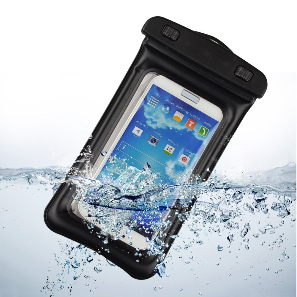 Floating Waterproof Cell Phone Case Dry Bag Pouch for Alcatel 1SE 3X 3L 1S 1V 1B 2020, Avalon V, 1s, IdealXtra (Black) 5
