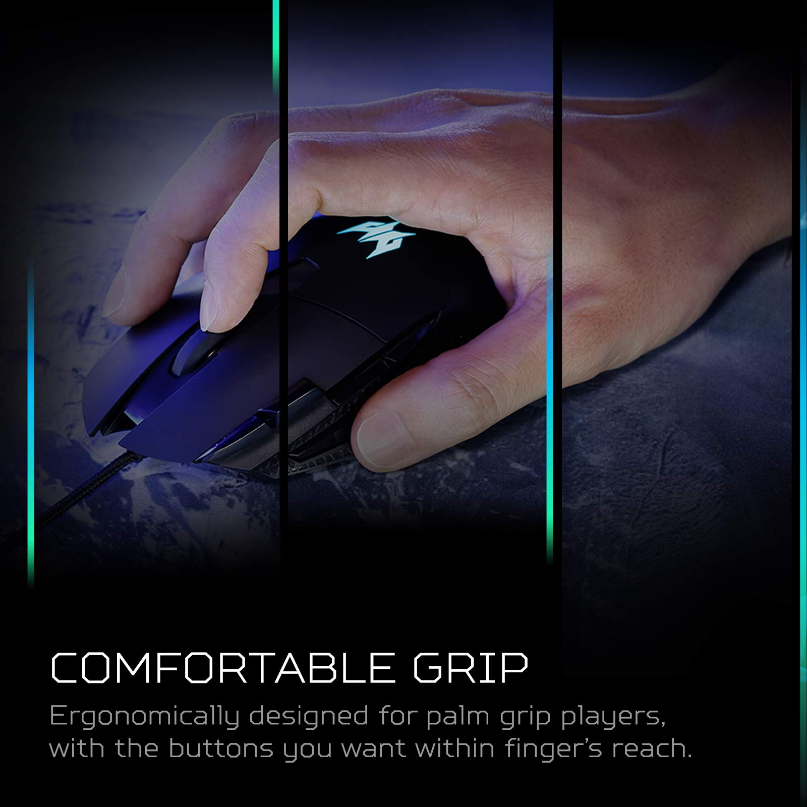 Acer Predator Cestus 315 Gaming Mouse with PixArt Sensor, Adjustable DPI & 8 Buttons Including Burst Fire 6