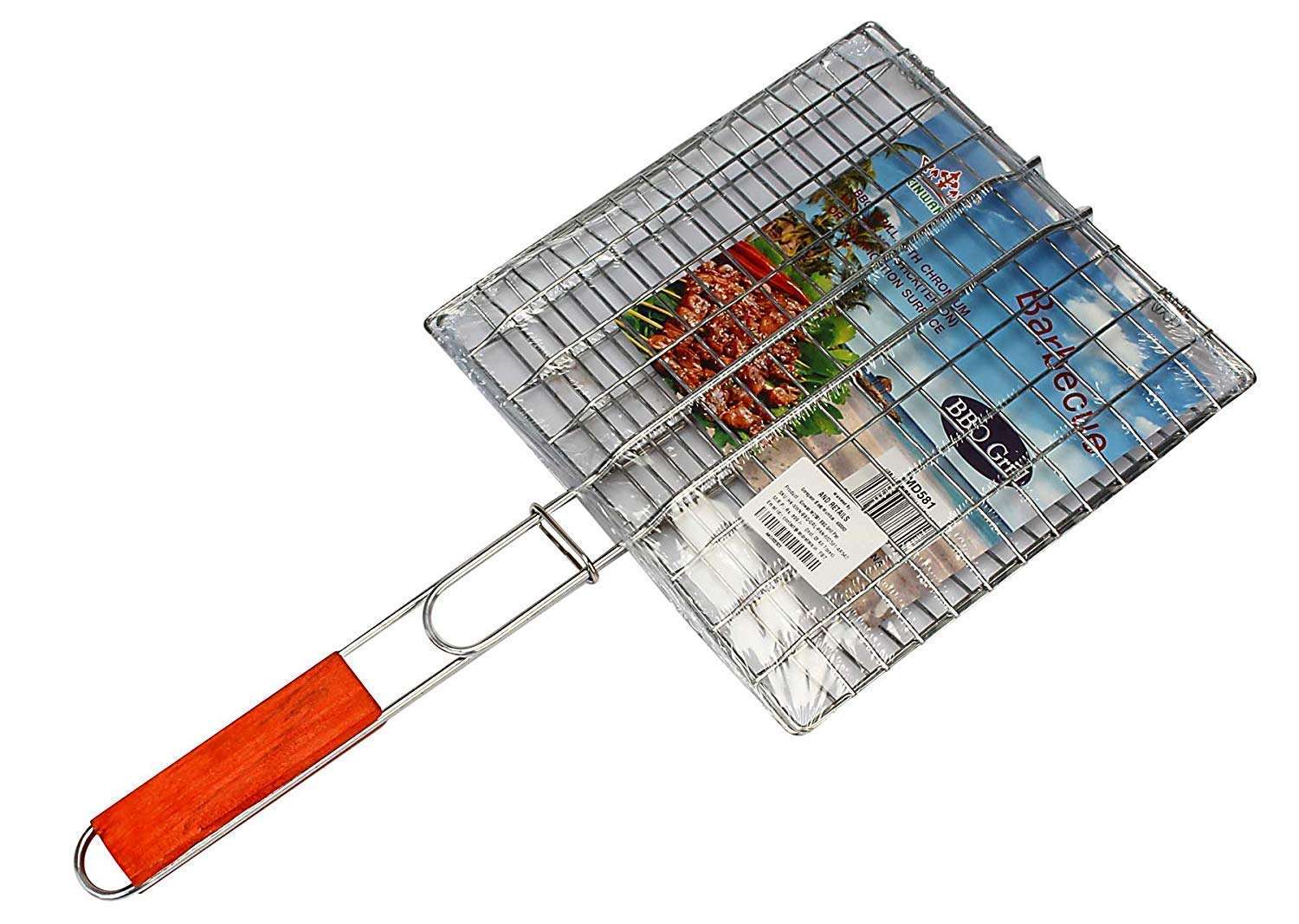 Matiko Portable Stainless Steel BBQ Barbecue Grilling Basket for Fish,Vegetables, Steak,Shrimp, Chops and Many Other Food .Great and Useful BBQ Tool {Small Size} 3