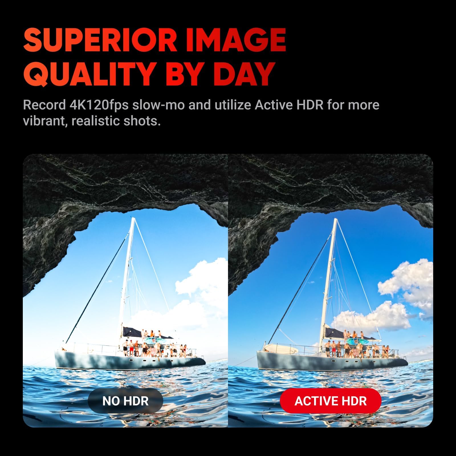 insta360 Ace Pro - 48 MP Waterproof Action Camera Co-Engineered with Leica, Flagship 1/1.3" Sensor and AI Noise Reduction for Unbeatable Image Quality, 4K120fps, 2.4" Flip Screen 4