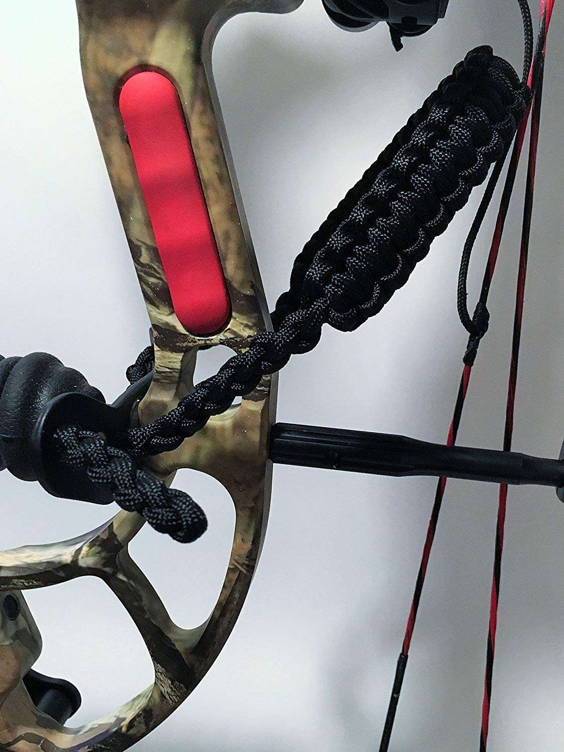 Ten Point Gear Bow Archery Wrist Sling 550 Paracord - Survival Hunting Shooting - Durable Leather with Metal Grommet (Multiple Color Options) (Blackout) 5