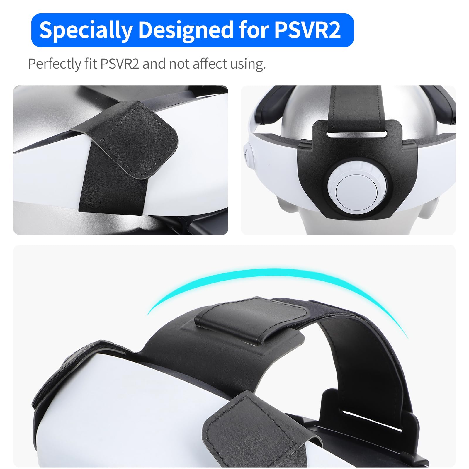 Adjustable Head Strap Compatible for VR 2 Headset Comfort Head Strap Balances Head Pressure Reduces Gravity Replacement Over Head Strap for VR2 Accessories 4