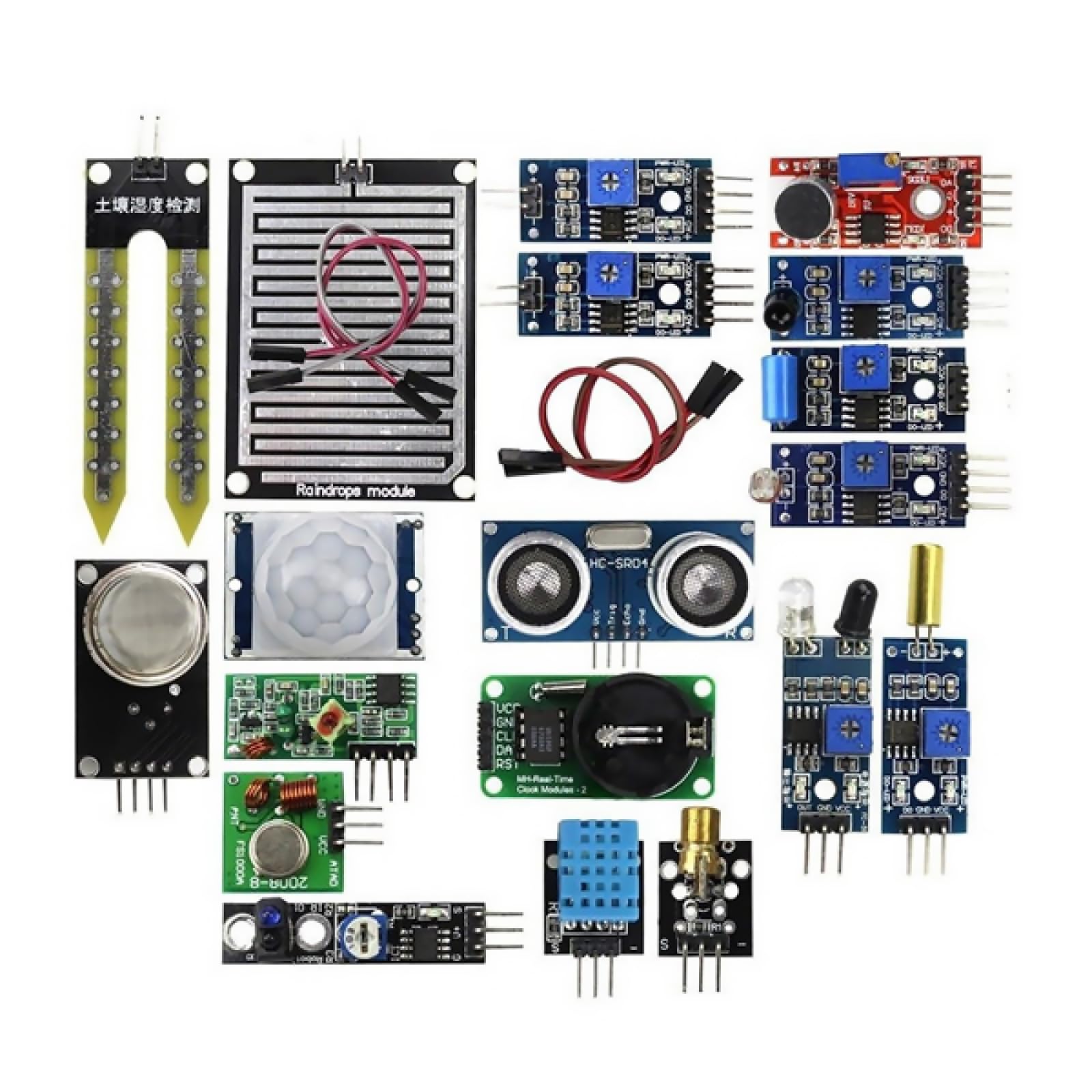 CHICHIYANG 16 Kinds of Sensor Module Kit Starter Learning Kit for Raspberry Pi 3/2 Model B