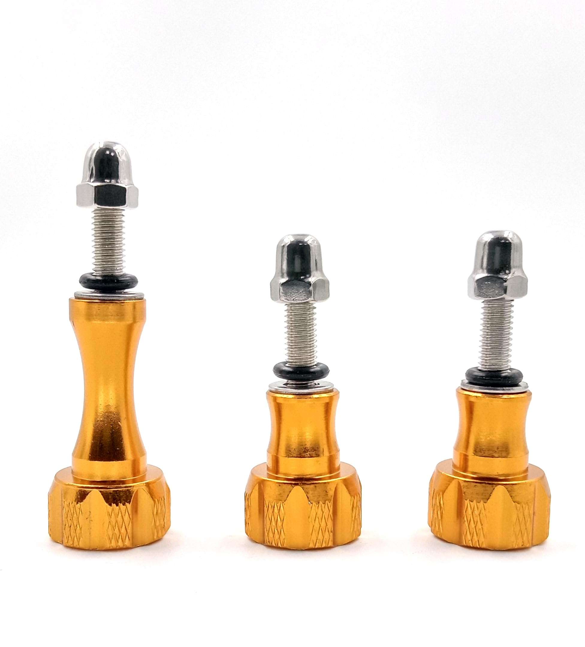 KUDASN Aluminum Alloy Thumbscrew Tripod/Monopod Mount with Aluminum Thumbscrew for Hero 12, 11, 10, 9, 8, 7, 6, 5, 4, 3+, 3, 2, 1 HD,DJI, AKASO Campark and Other Action Cameras (Golden) 1