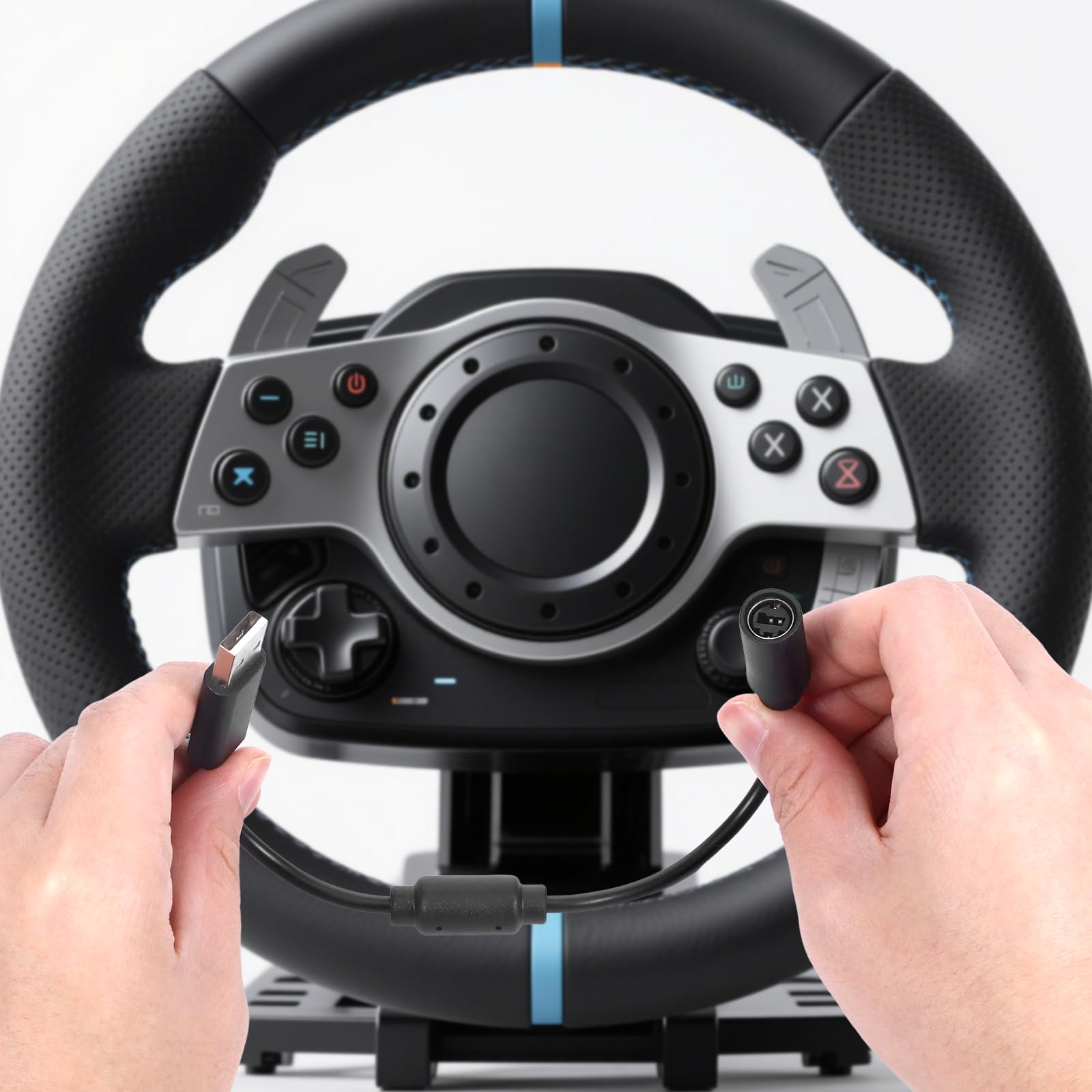 2 Pcs USB Breakaway Cable Compatible with Logitech G920,Usb Breakaway Cord Replacement Compatible with Thrustmaster Ferrari 458 Spider Racing Wheel Cord,Safety Cords Adapter Replacement Accessory 6