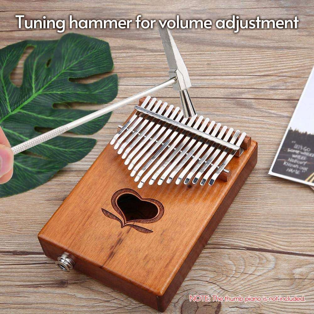 Decdeal Kalimba Storage Bag Case Shoulder Bag Handbag for 17-Key Thumb Piano Nylon Cotton Material Instrument Accessories with Tuning Hammer Black 4