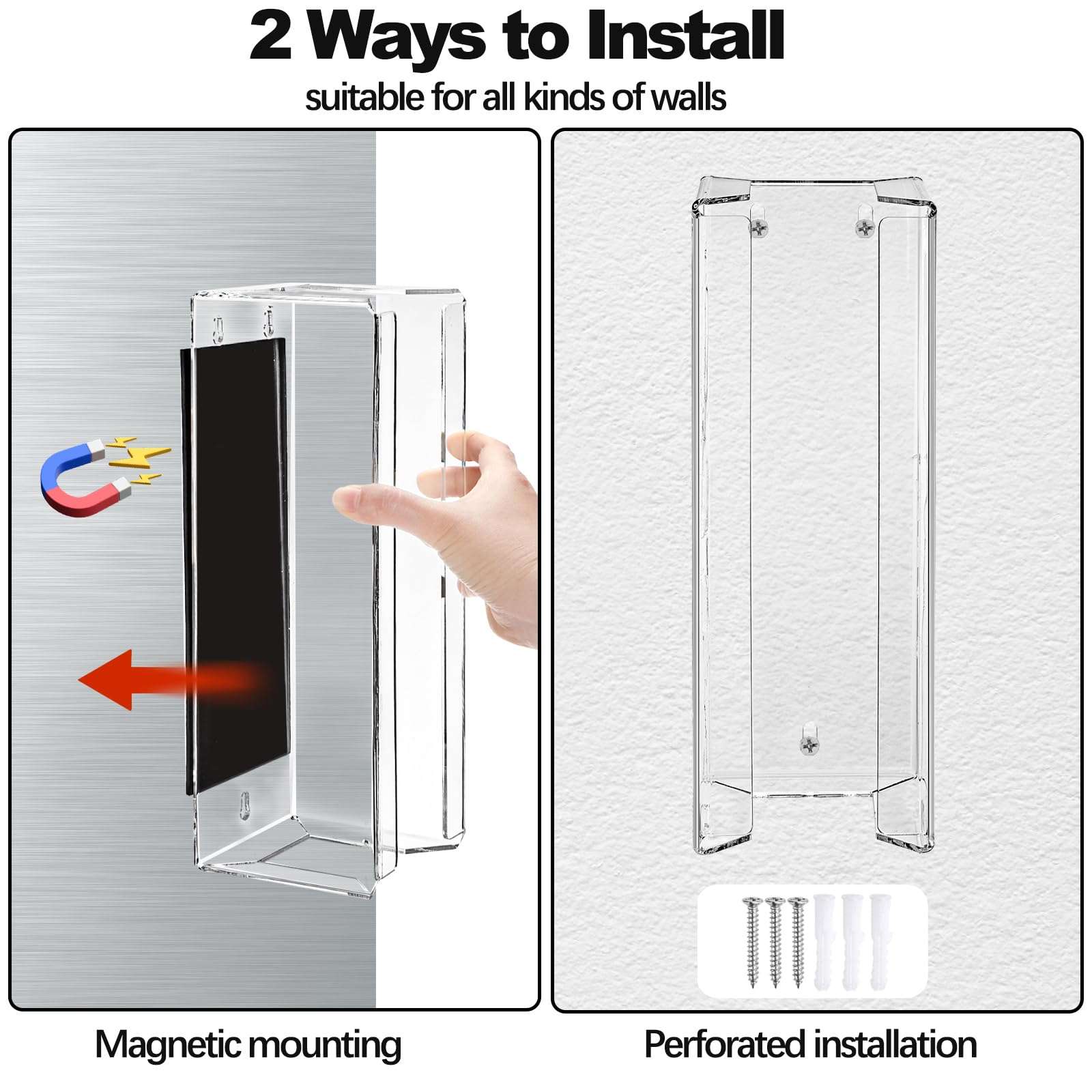 Yesland Magnetic Acrylic Can Cooler Holder, 12" Beer Can Sleeves Storage Organizer, Wall Mounted Can Cooler Dispenser, Gifts for Beer Lovers 6