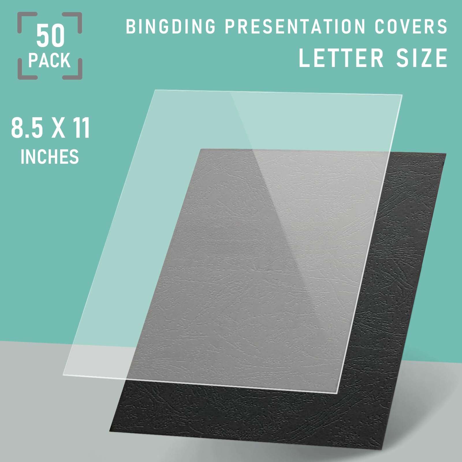 8 Mil PVC Binding Presentation Covers, COIDEA Clear Report Covers for Binding, Book Covers Presentation Document Binding for School Business, 8-1/2 x 11 Inches, Letter Size,50 Pack 3