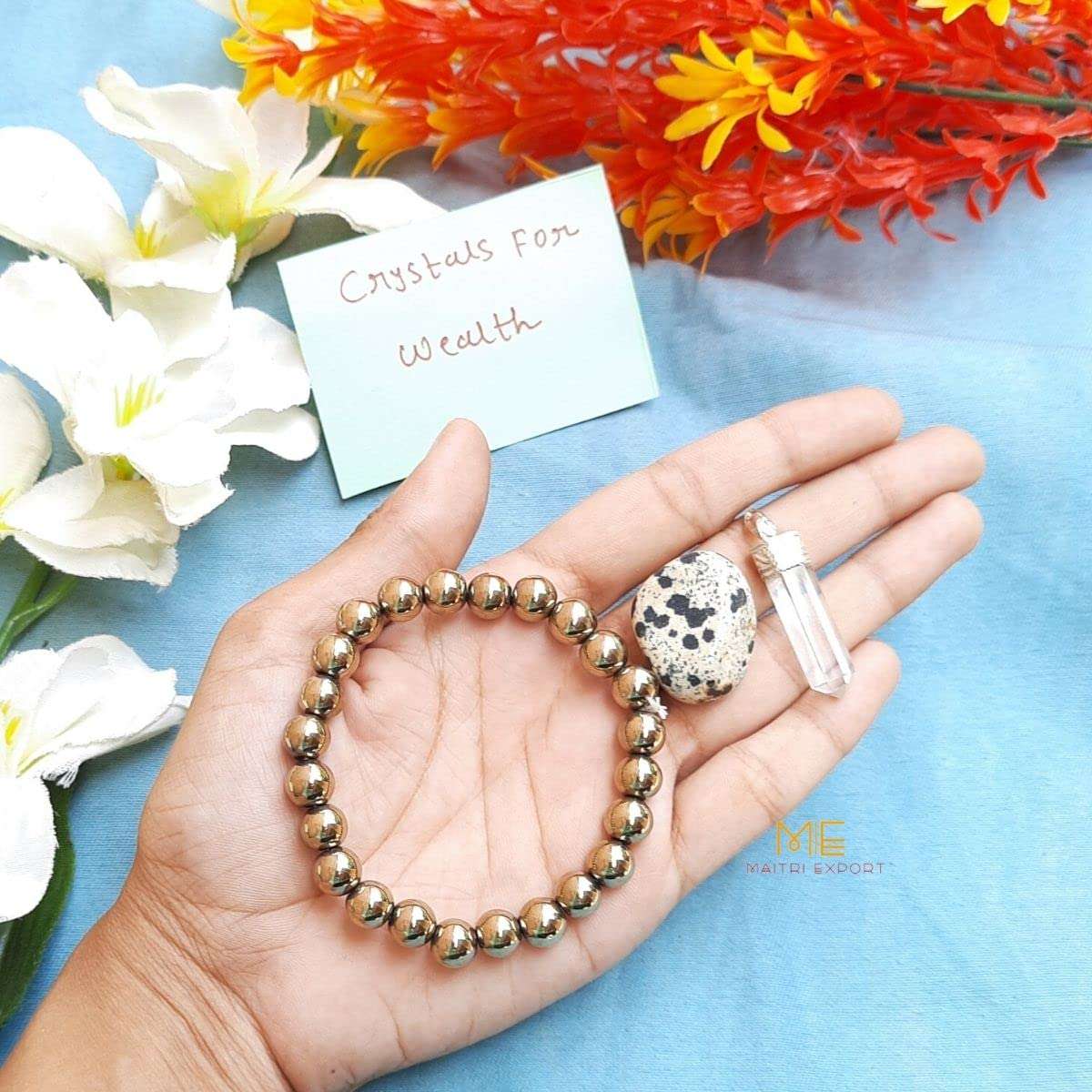 Maitri Export Wealth spiritual Natural Crystal Personal Healing Stone Set for Crystal Healing-Multicolor (Wealth)) 4