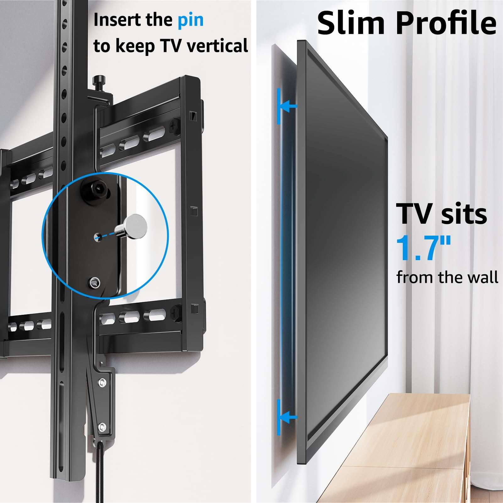 MOUNTUP Full Motion TV Wall Mount for 47-90 Inch TVs MU0015 & Tilt TV Wall Mount MU0088 Bundle 5