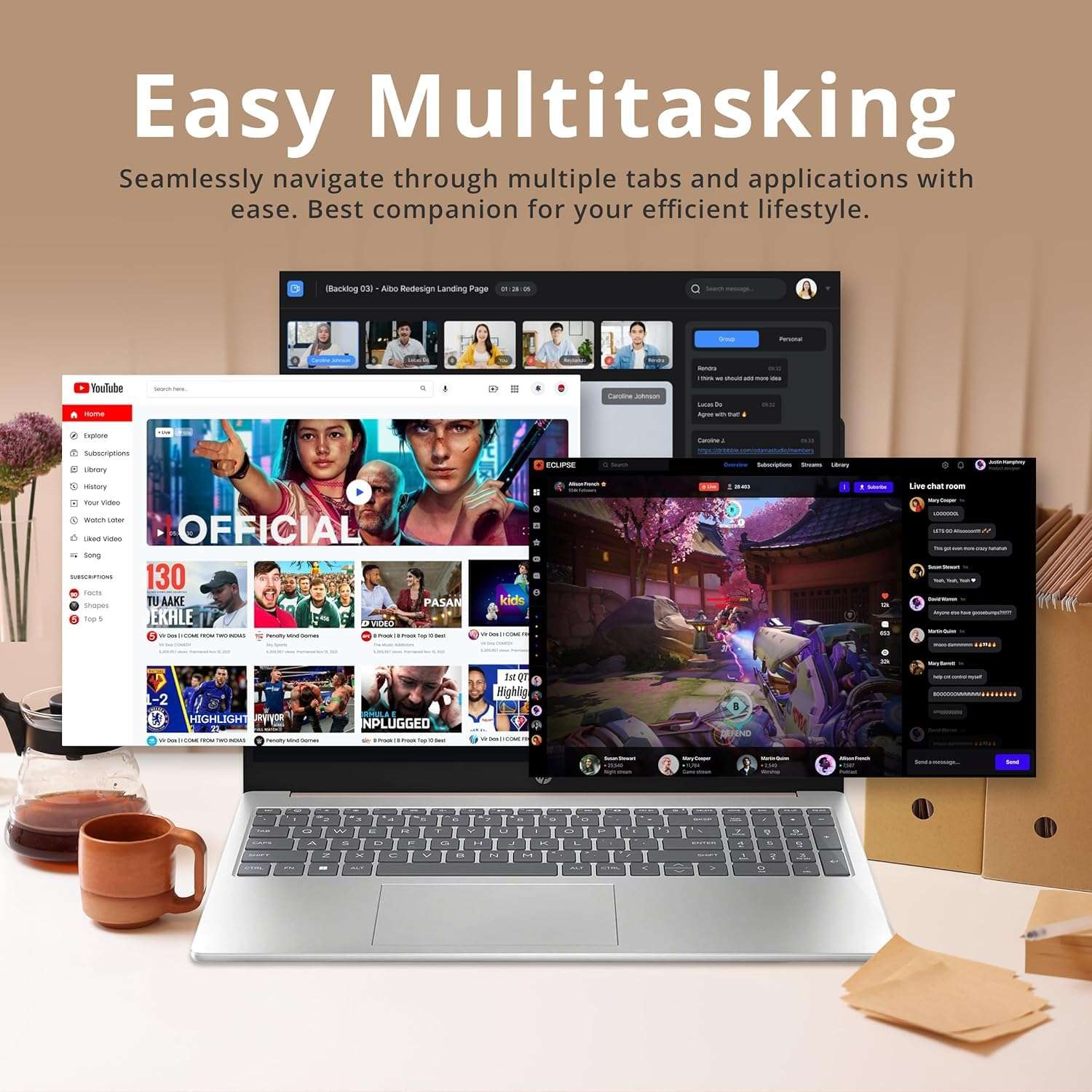 HP Laptops - 17 Inch Touchscreen Laptop with Stylus Pen - AMD Ryzen 5 7530U - Wi-Fi 6 - Camera Privacy Shutter - Ideal for College Students Business Office (Windows 11, 32GB RAM |1TB PCIe SSD) 6