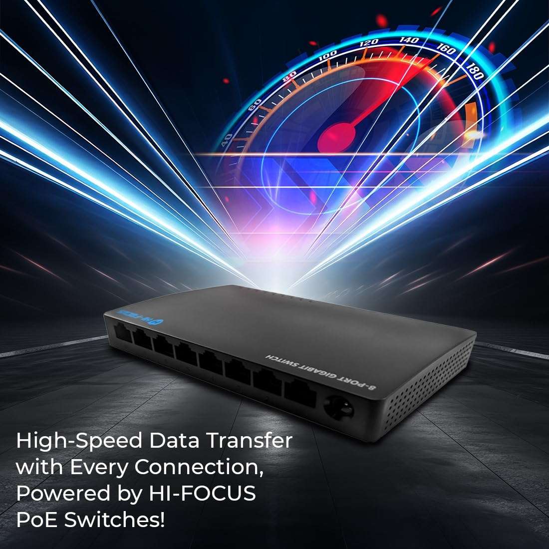 HI-Focus 8-Port 10/100/1000Mbps Gigabit Ethernet Switch | Reliable Switching Performance| RJ45 Connector | Switch Capacity: 16 Gbps/Network Switch (Black) 6