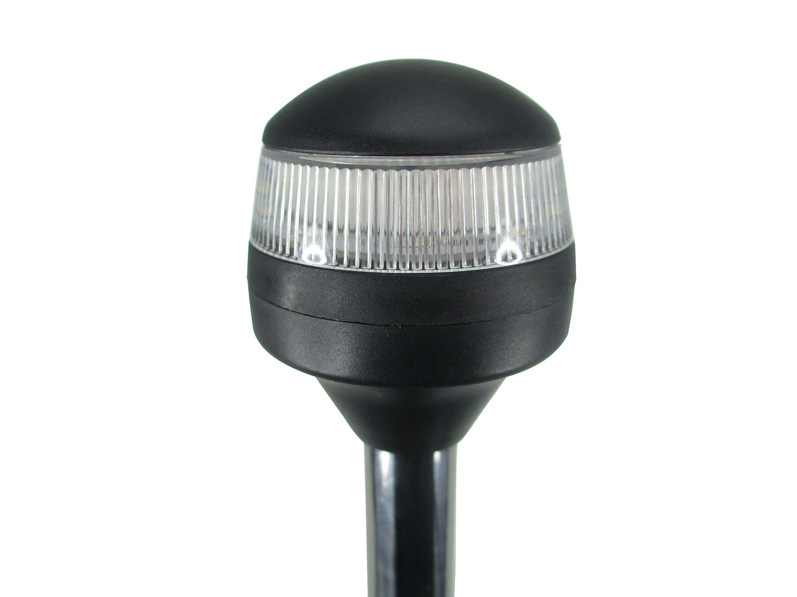 Pactrade Marine White LED 24'' All Round Stern Anchor Plug-In Light Pole USCG ABYC A16 2NM for Pontoon Fishing Boat and Yacht 4