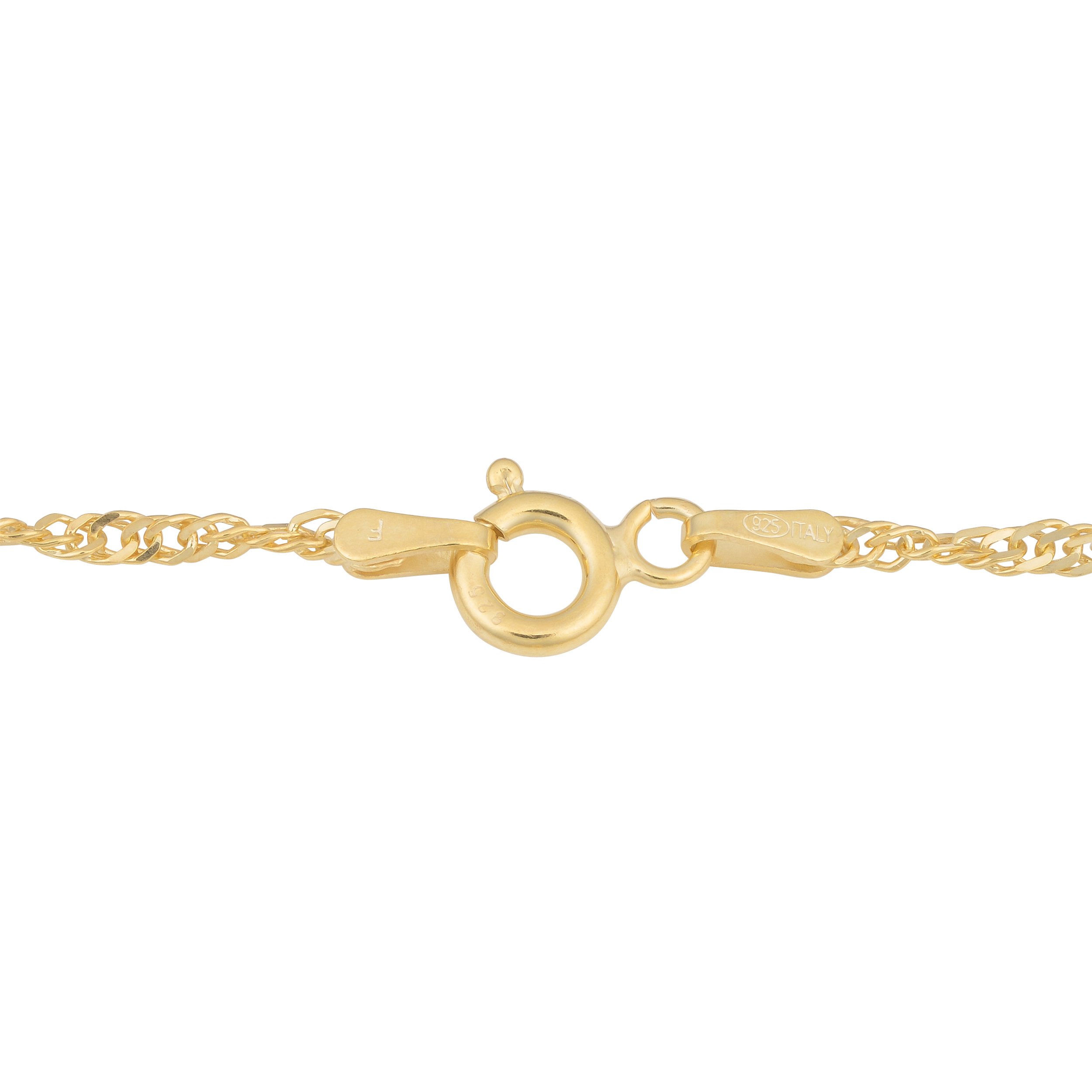 Kooljewelry Yellow Gold Plated Silver 4 mm Bead Station Singapore Chain Necklace (30 inch) 2