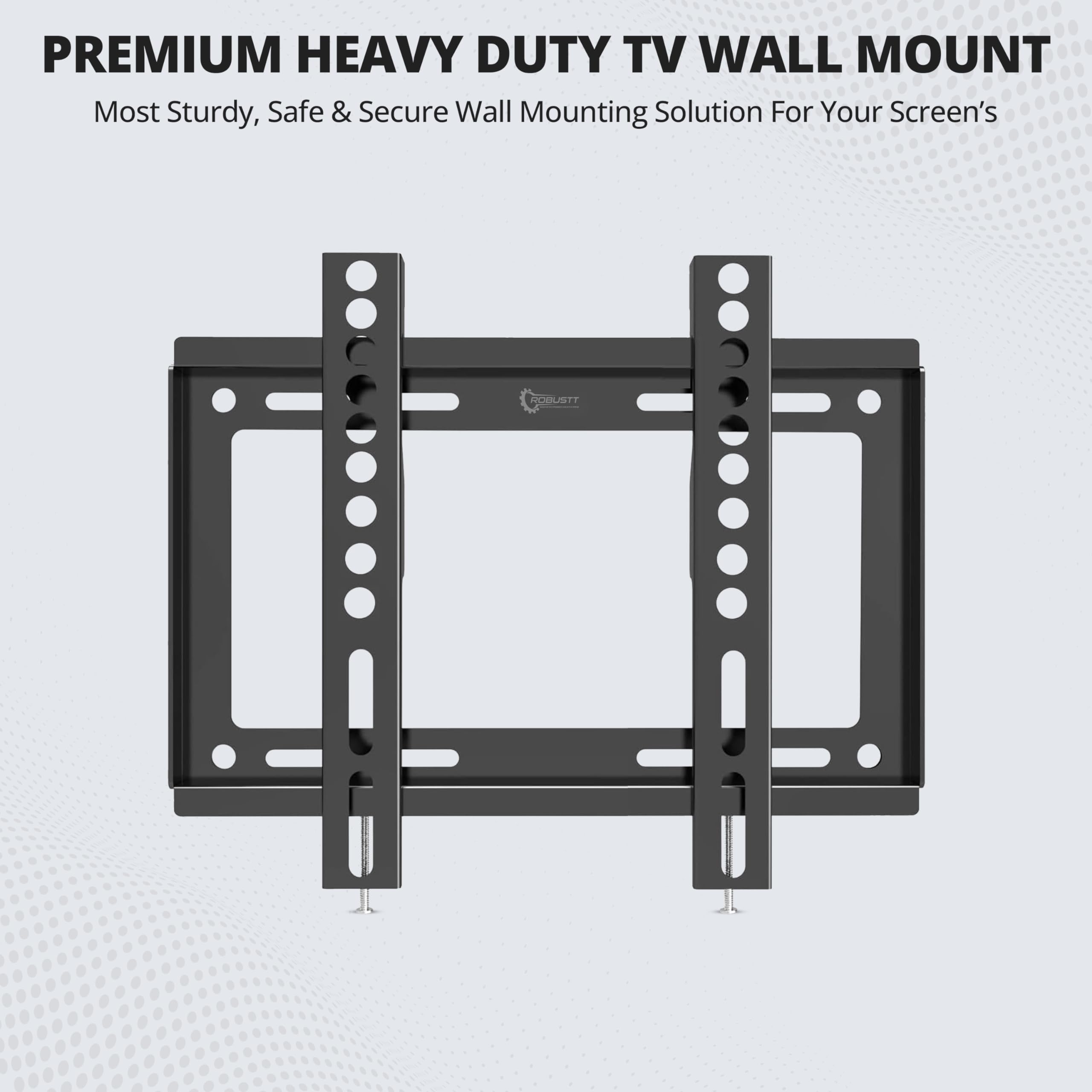 Heavy Duty TV Wall Mount Bracket for 14-42 inch LED/LCD/Plasma & Smart Screens Universal Fixed Stand | Strong & Durable Mounting Bracket (Pack of 2) 4