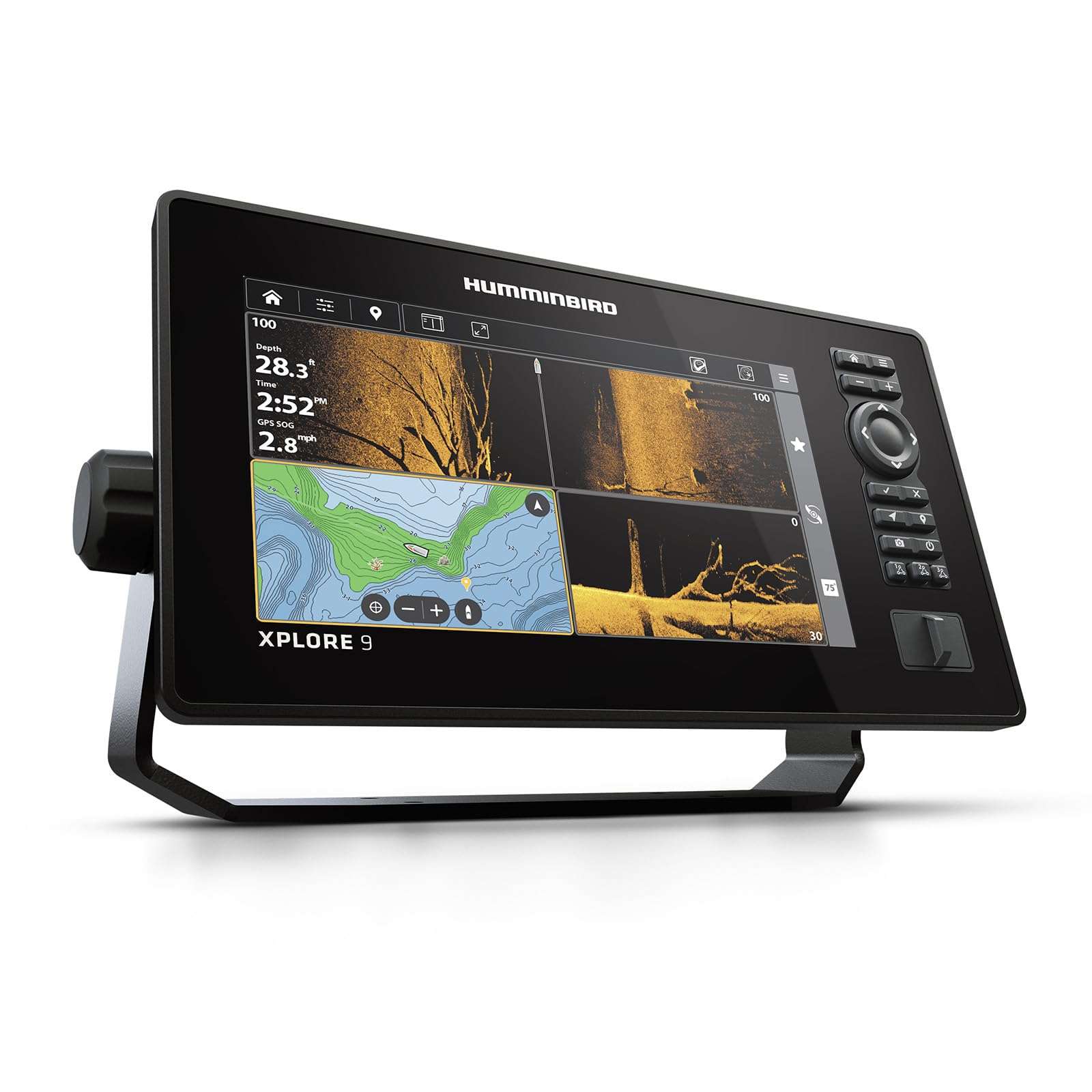 Humminbird XPLORE 9 GPS Fish Finder with Transducer, MEGA Side Imaging+ & HD Touchscreen Display 4