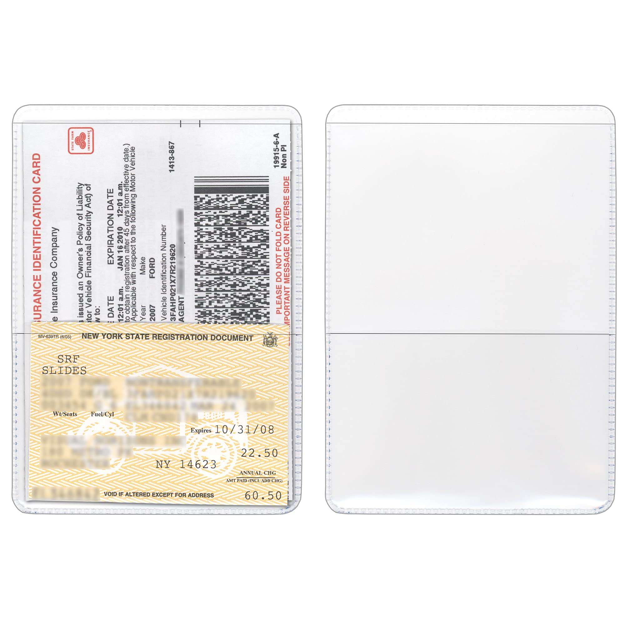 StoreSMART® - Clear-Back Auto Insurance & ID Card Holders - 20 Pack - RFS20-C20 1