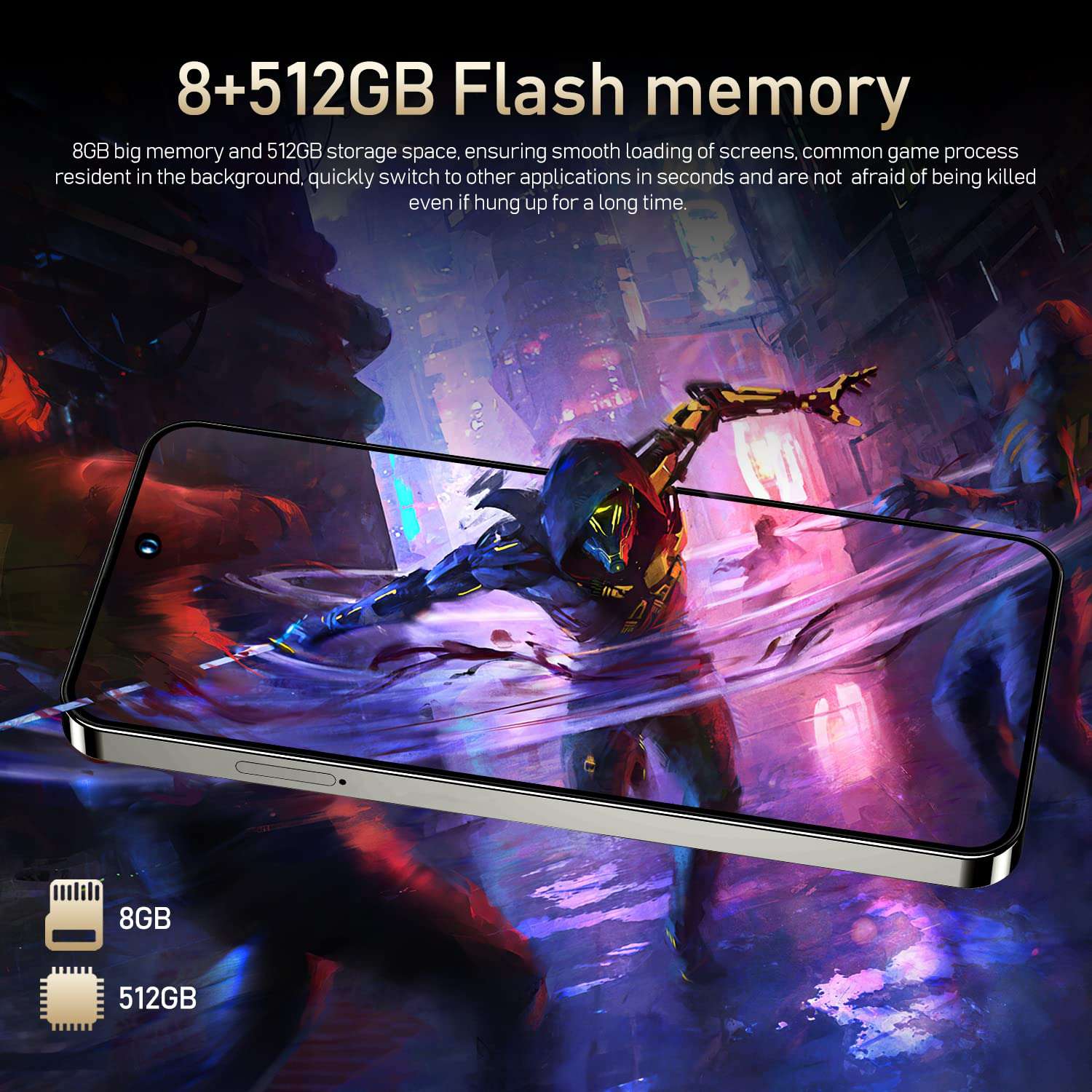 i14 Ultra 5G Cell Phone, Unlocked Android Smartphone, 8GB+512GB, 90Hz 6.7'' FHD LCD Display Screen, 13MP+48MP Camera, 5000mAh Long Battery Life, Dual Sim Card 5