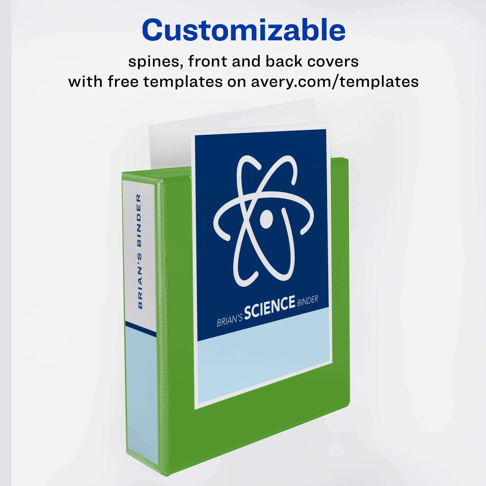 Avery Heavy-Duty View 3 Ring Binder, 5 Inch One Touch EZD Rings, 2.3/4.8 Inch Spine, 1 Chartreuse Binder (79815) (Pack of 2) 4