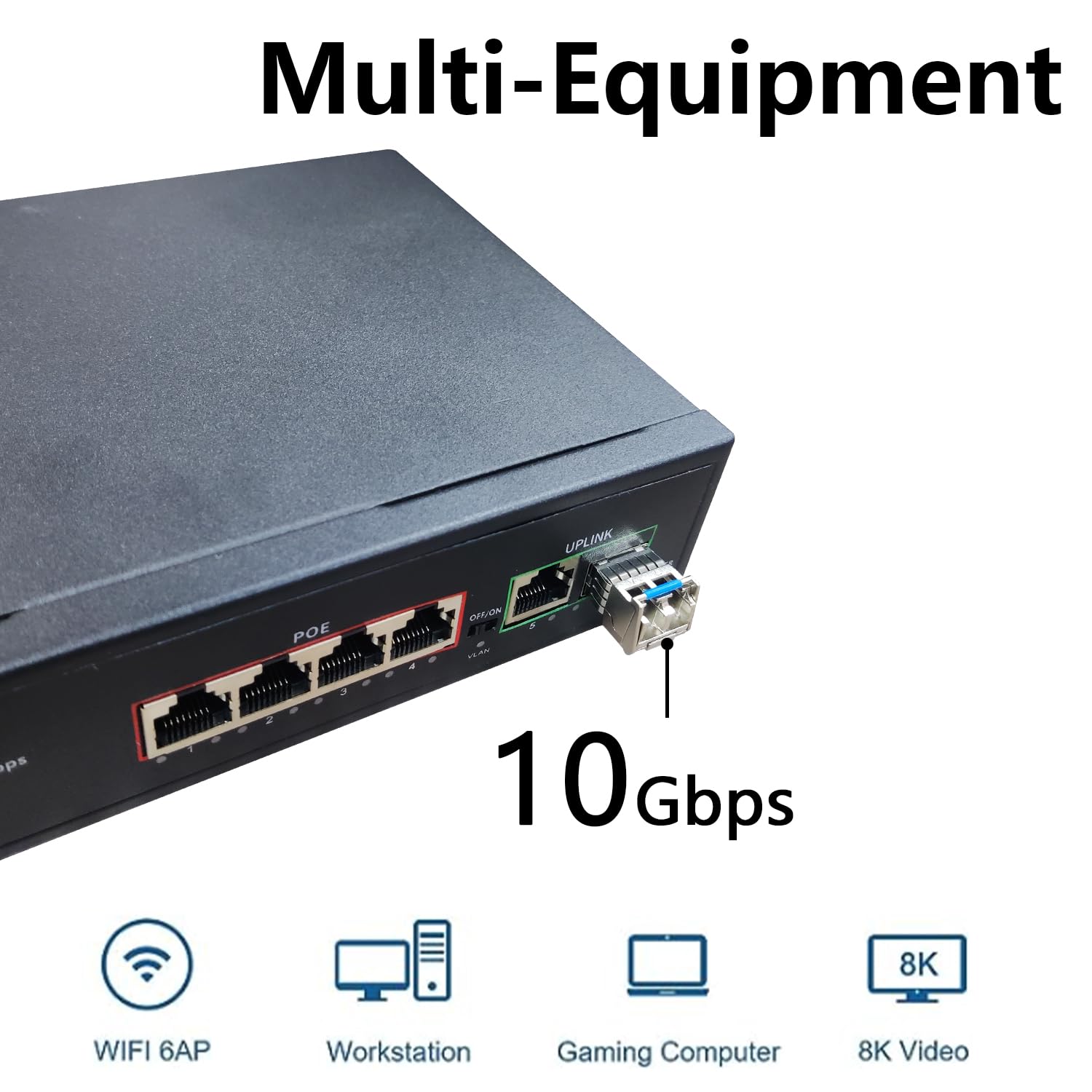 10GBase SFP+ Transceiver up to 10km SFP+ to LC 10G Single Mode SFP+ LC Module 1310nm for Cisco, Ubiquiti, TP-Link, Huawei, Mikrotik, Netgear, and Supermicro Equipment… 4