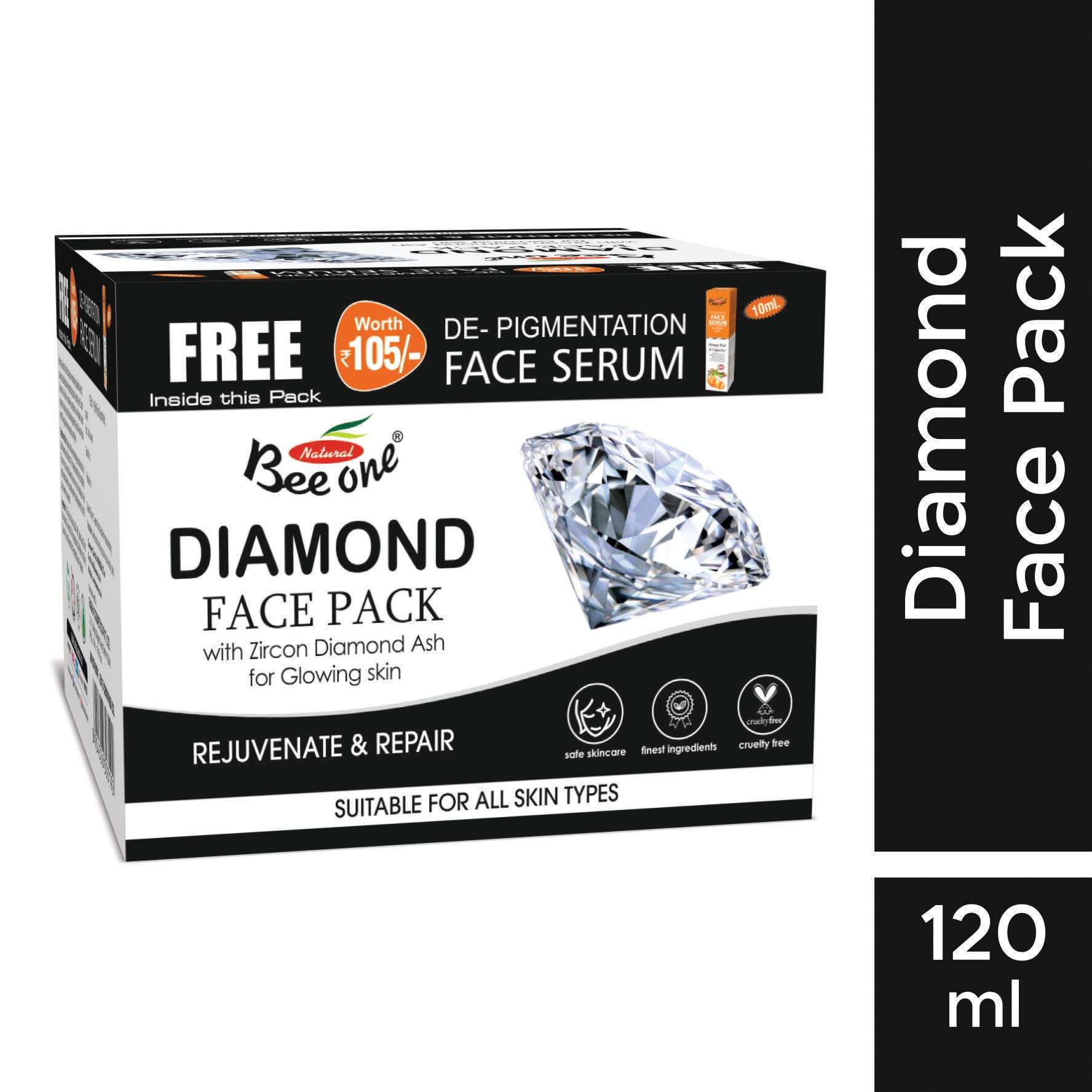BEEONE FACE PACK DIAMOND 120 ML 3