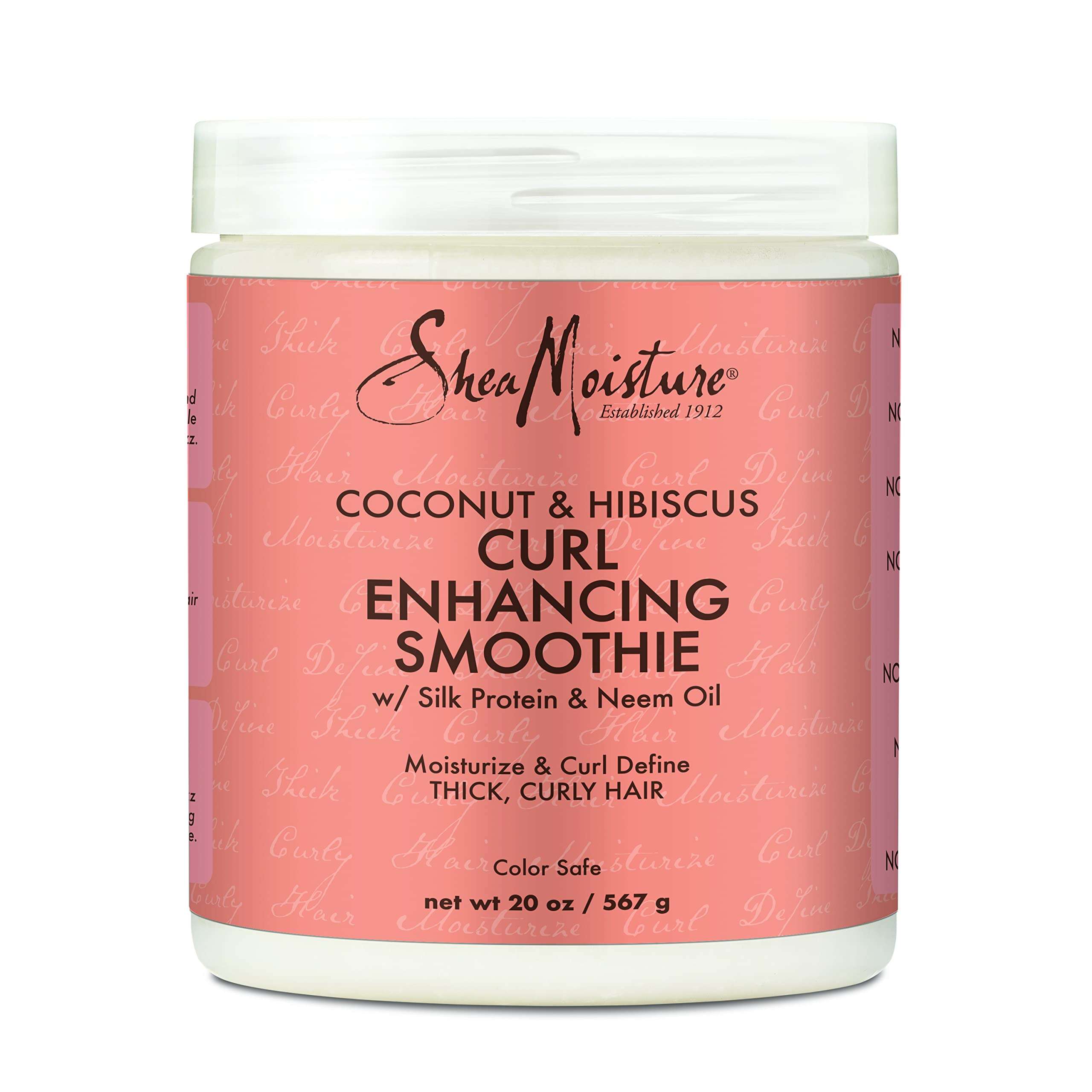 SheaMoisture Curl Enhancing Smoothie Hair Cream for Thick & Coconut and Hibiscus Conditioner for Dry Curly Hair Coconut and Hibiscus 3