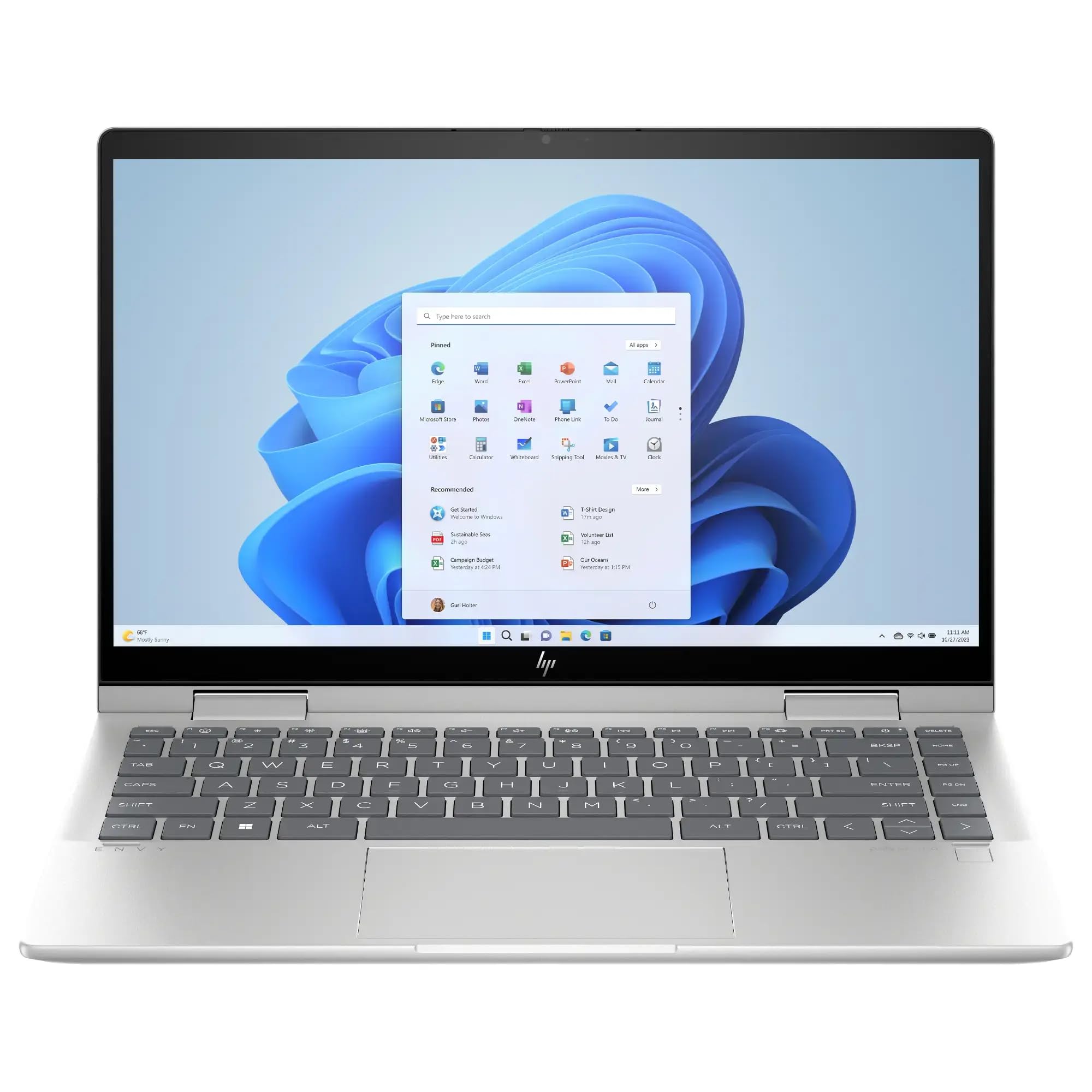HP Envy x360 2-in-1 Laptop 2024, 14" FHD IPS Touchscreen, Intel 5 120U 10-Core, Intel Graphics, 8GB DDR4 2TB SSD, Backlit Keyboard, Fingerprint, Wi-Fi 6E, Card Reader, Win10 Pro, COU 32GB USB 1