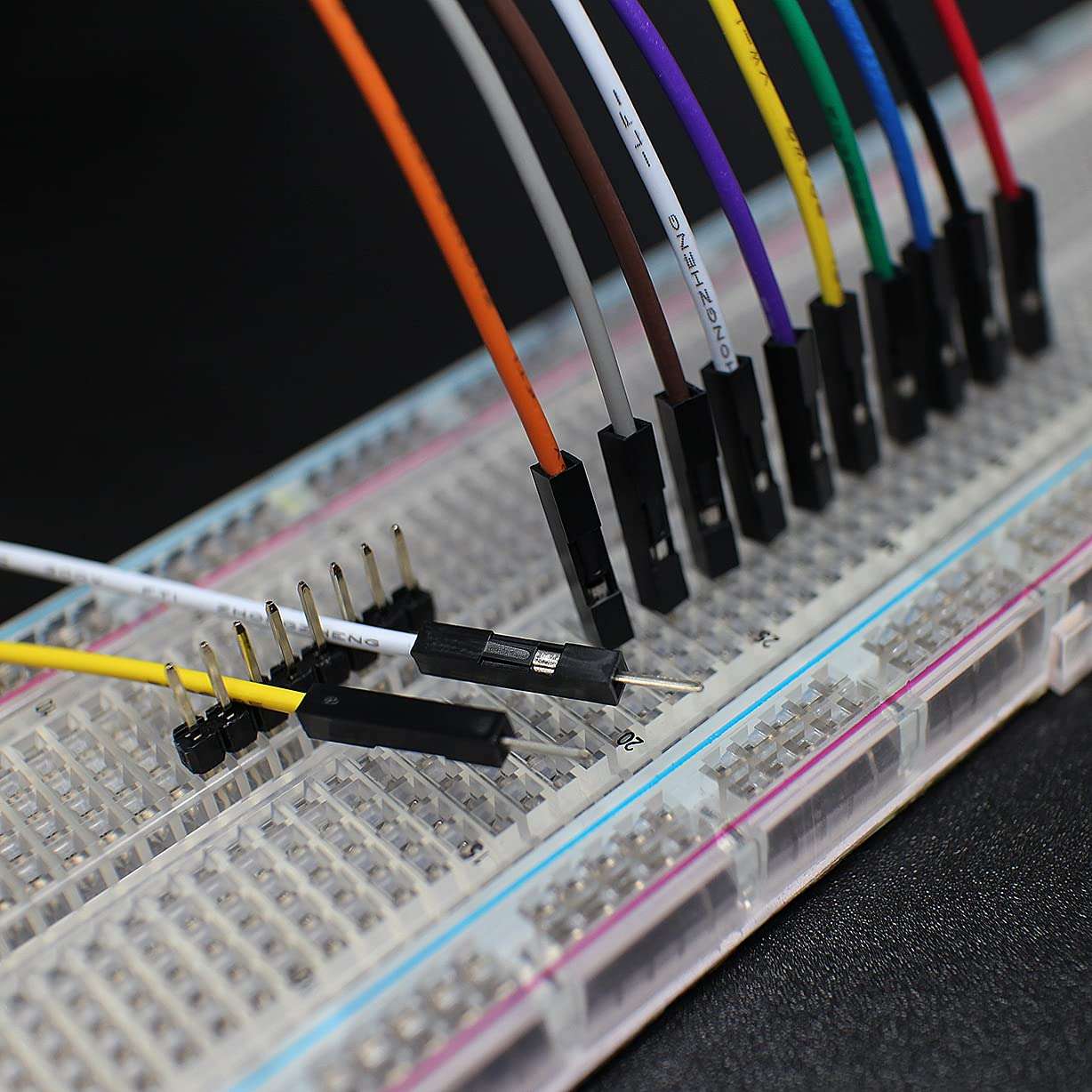 Bestlus Breadboard Jumper Wires 20AWG, Exclusives 10CM Male to Male Jumper Cable Wires M/M 4'' 10 Colors Pack of 120 Square Head 0.1'' (4'', M/M) 6