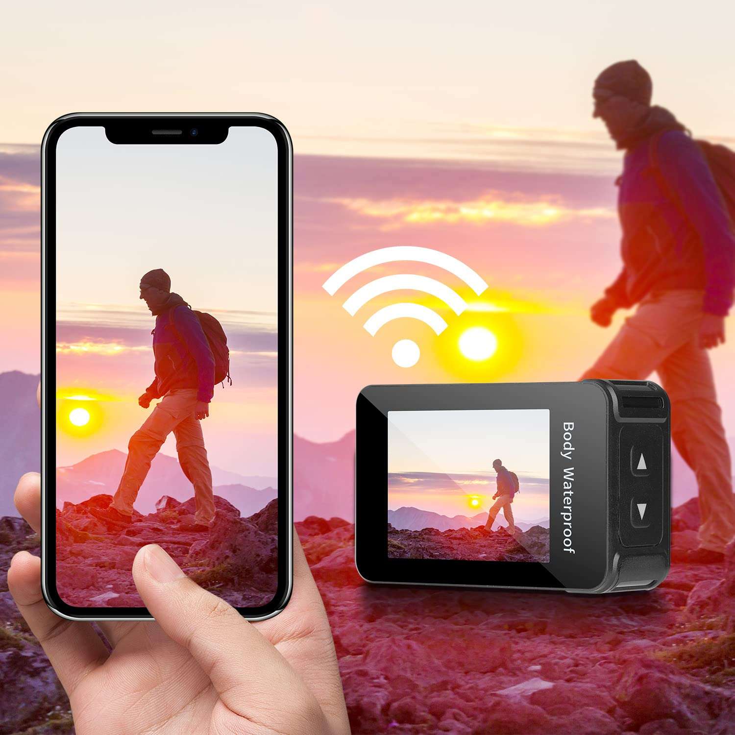 Drumstone H32 4K 1080 Action Camera, Dual 2 Inch LCD Screen 16 MP Image Sensor 170 Wide-Angle Lens Sports Camera 6