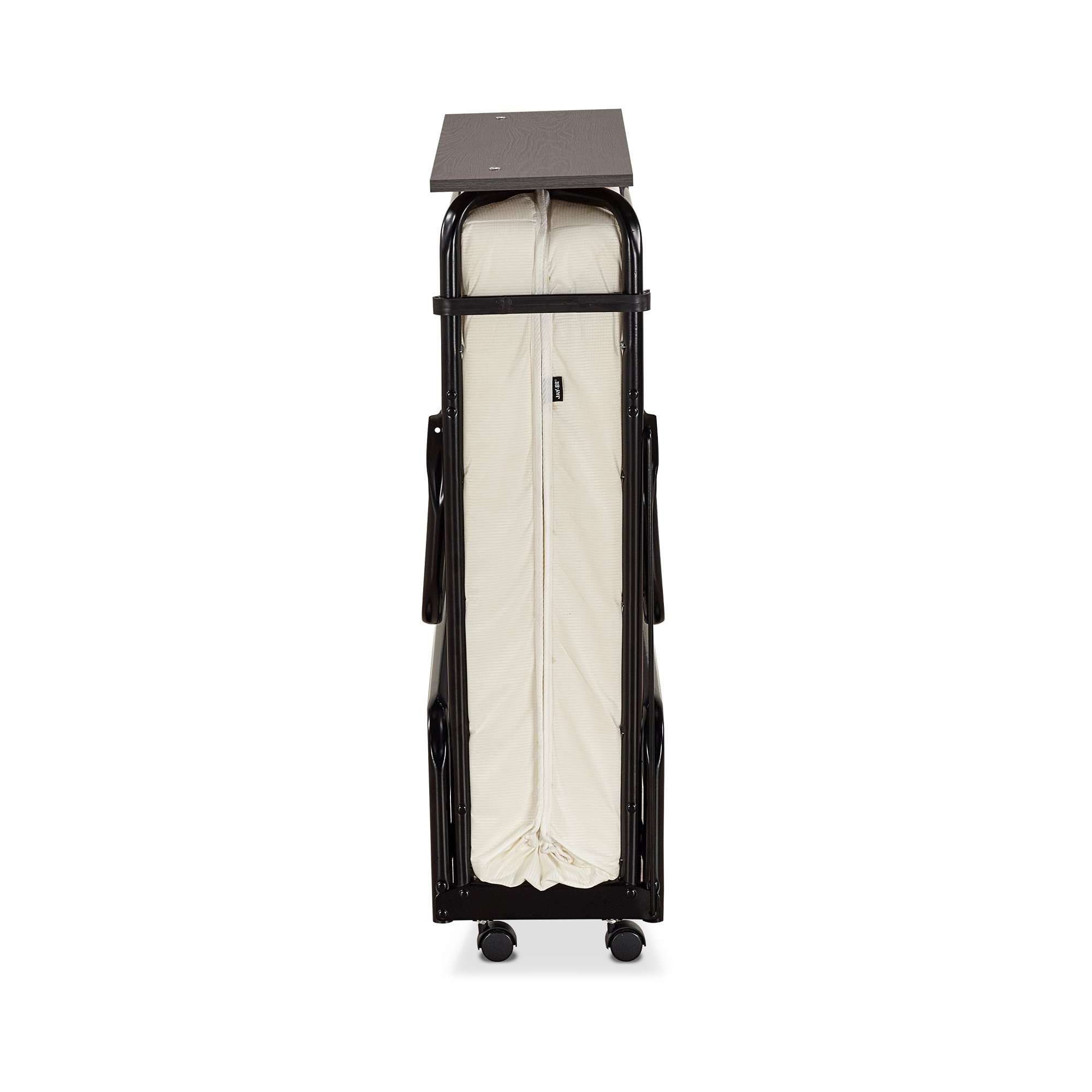 Jay-Be Visitor Contract Cot Folding Bed with Performance e-Fibre Mattress and Automatic Folding Legs, Compact, Regular Black 4