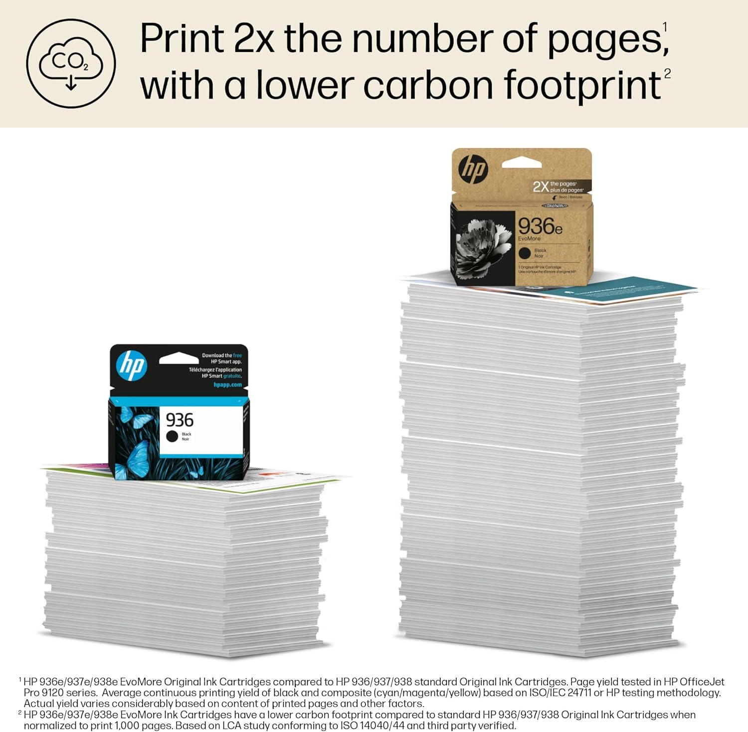 HP Original 936e Black EvoMore Ink / 936 Tri-Color Ink Cartridges (2-Pack) | Works with Printer Series: OfficeJet 9120, Pro 9100, Pro Wide Format 9700 | Carbon Neutral | C84QZLN 4