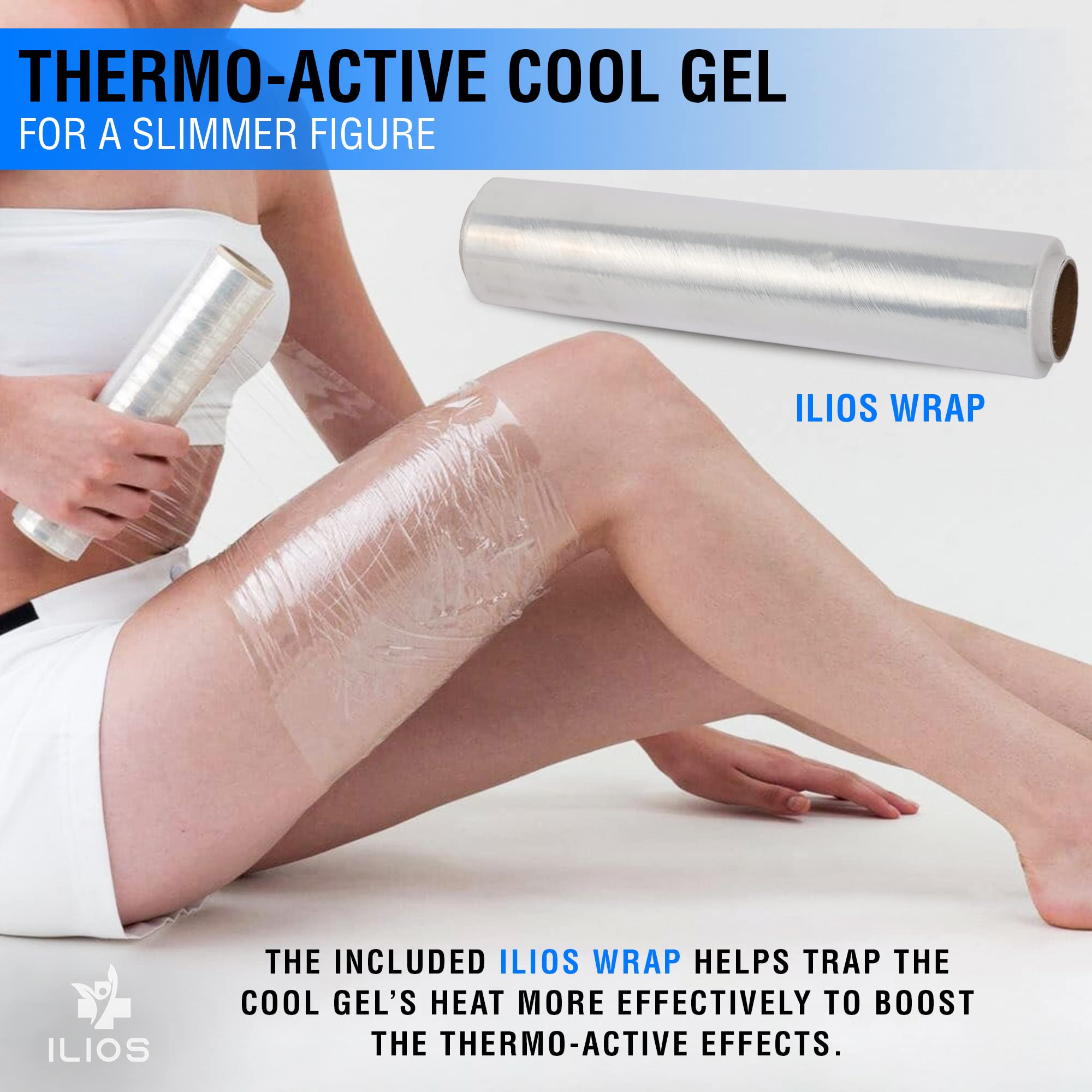 SlimSpa Cyro-Slim Cold Gel - Skin Firming & Tightening Cryo Gel Solution With Menthol & Green Tea - Targets Cellulite On Tummy, Legs, Butt - Promotes Fluid Drainage - 16oz 4