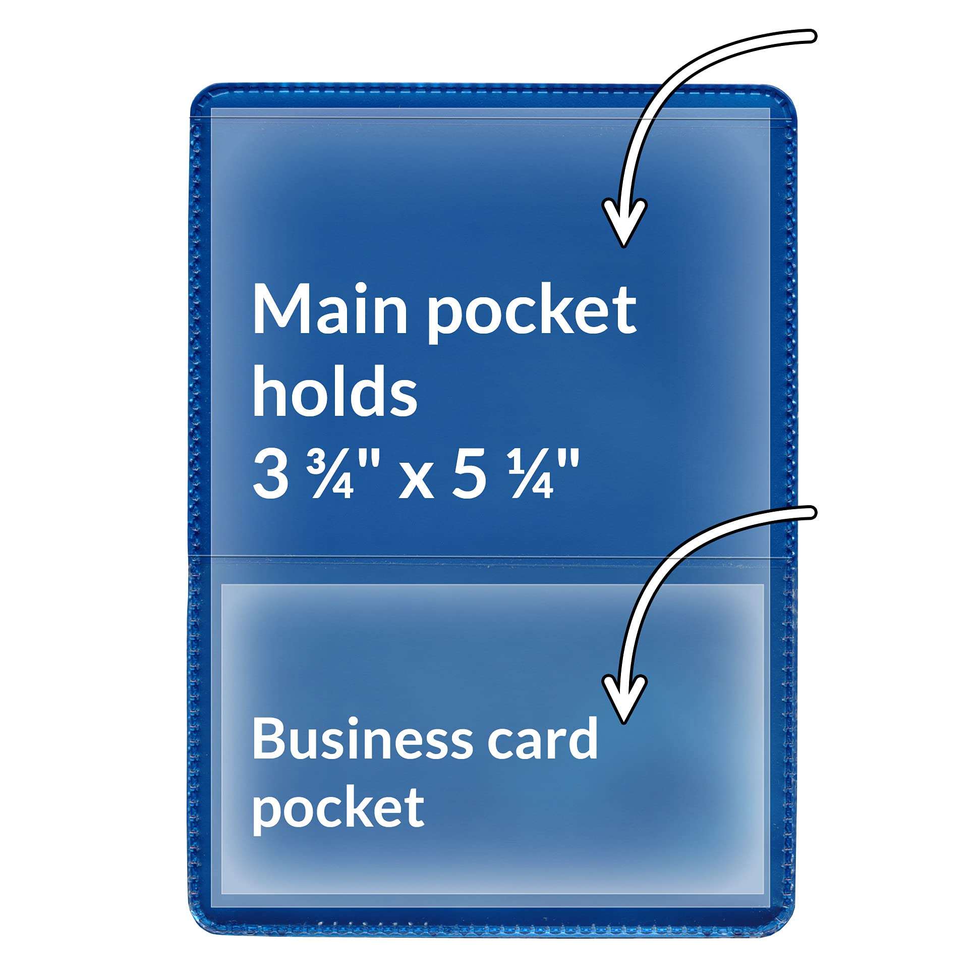 StoreSMART® - Metallic Blue-Back Auto Insurance & ID Card Holders - 50 Pack - RFS20-MB50 3