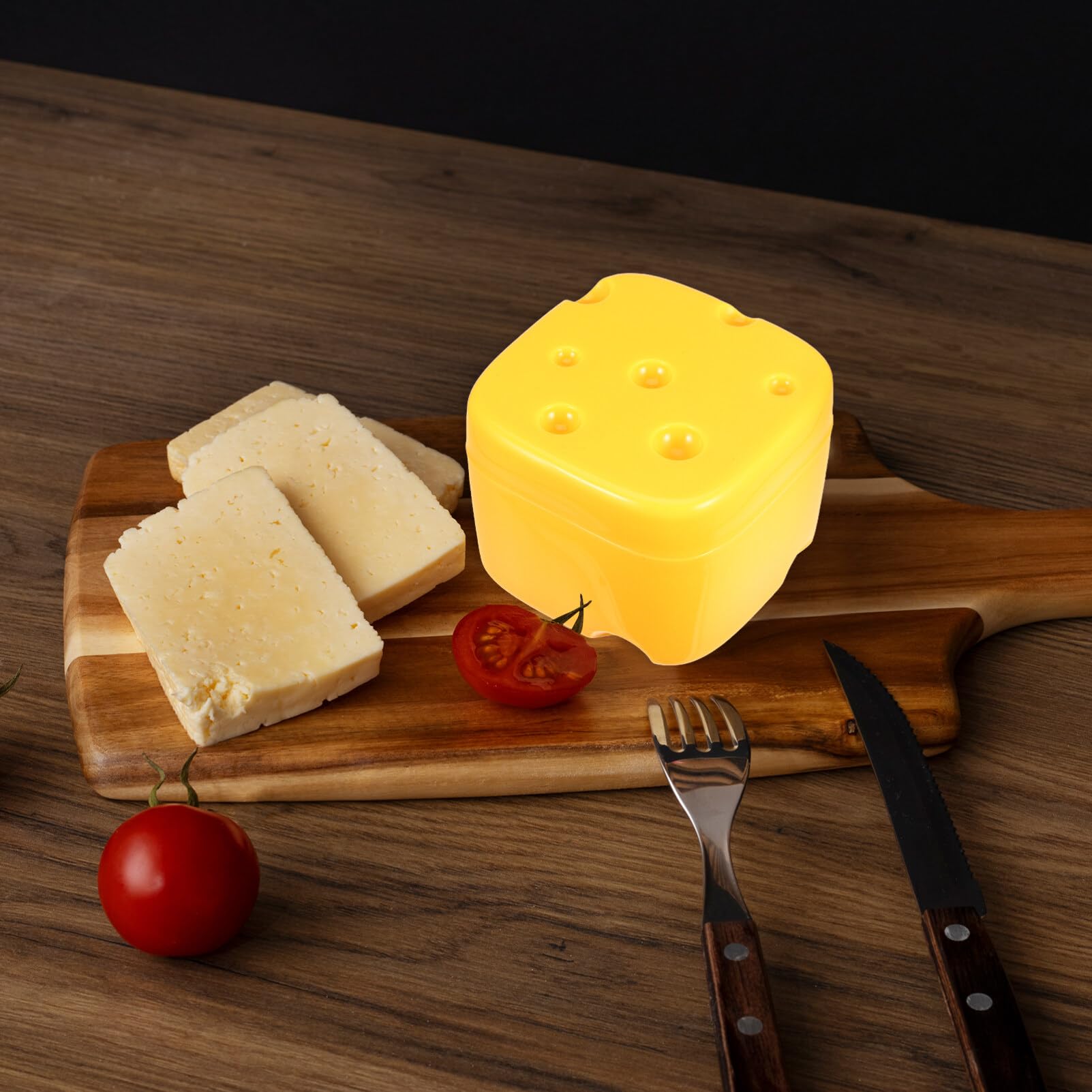 HOLIDYOYO Cheese Slice Holder Lid Kitchen Cheese Storage Containers Aesthetically Pleasing Cheese Container Fresh Cheese Container for Refrigerator Portable Cheese Small Boxes 4