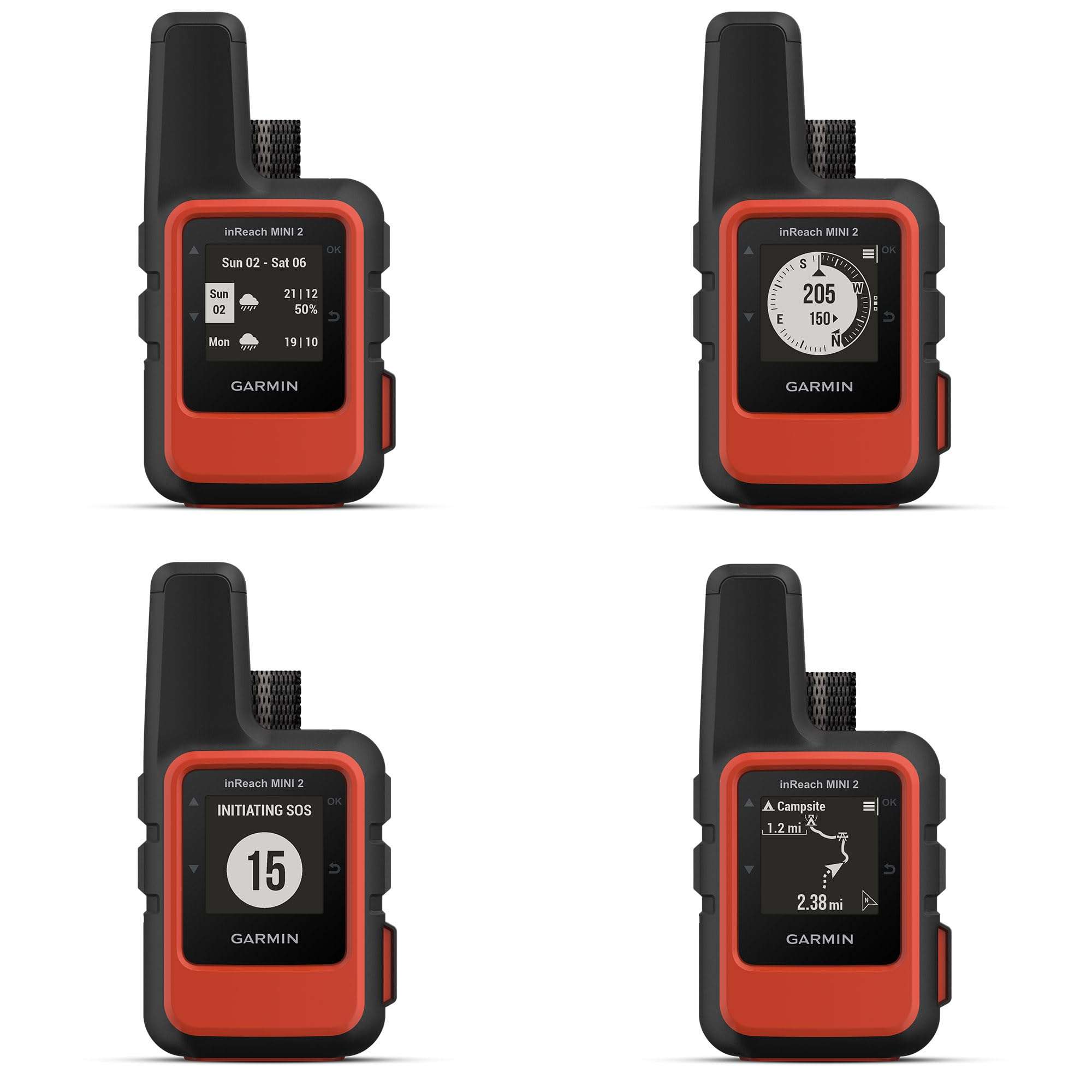 Garmin inReach Mini 2 Compact Satellite Communicator, Lightweight Rugged Design, Portable GPS Handheld for Hiking, Two-Way Text Messaging Device Bundle with Accessories (Flame Red) 3