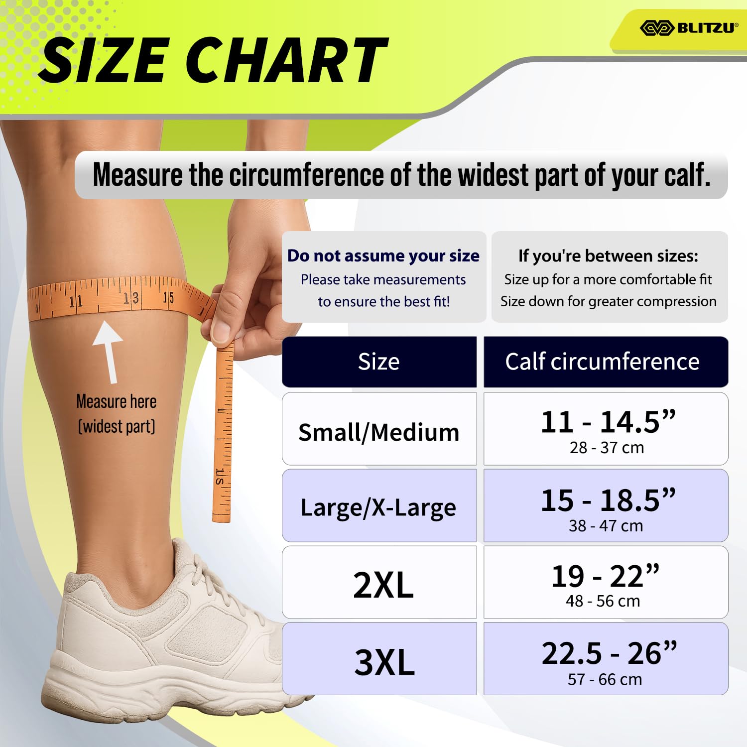 BLITZU Calf Compression Sleeve for Women and Men, Shin Splint Sleeves for Varicose Veins, Nursing, Pregnancy, Running, Footless Compression Socks Support for Calf Muscle Pain Relief White L-XL 5