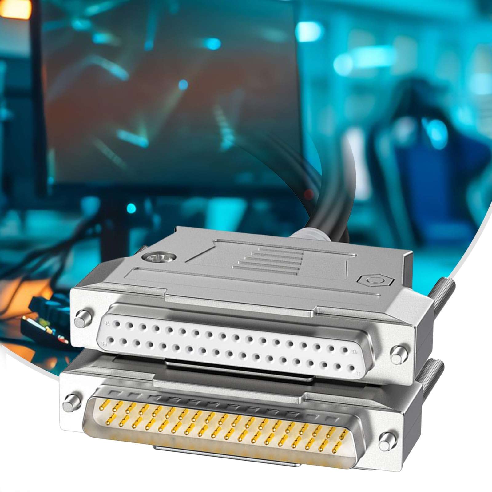 DB37 Cable 37pin Cores Shielded Extension Cable 26AWG Wire with Gold Plate Pin for Superior Connection 1m/1.5m/2m/5m 3