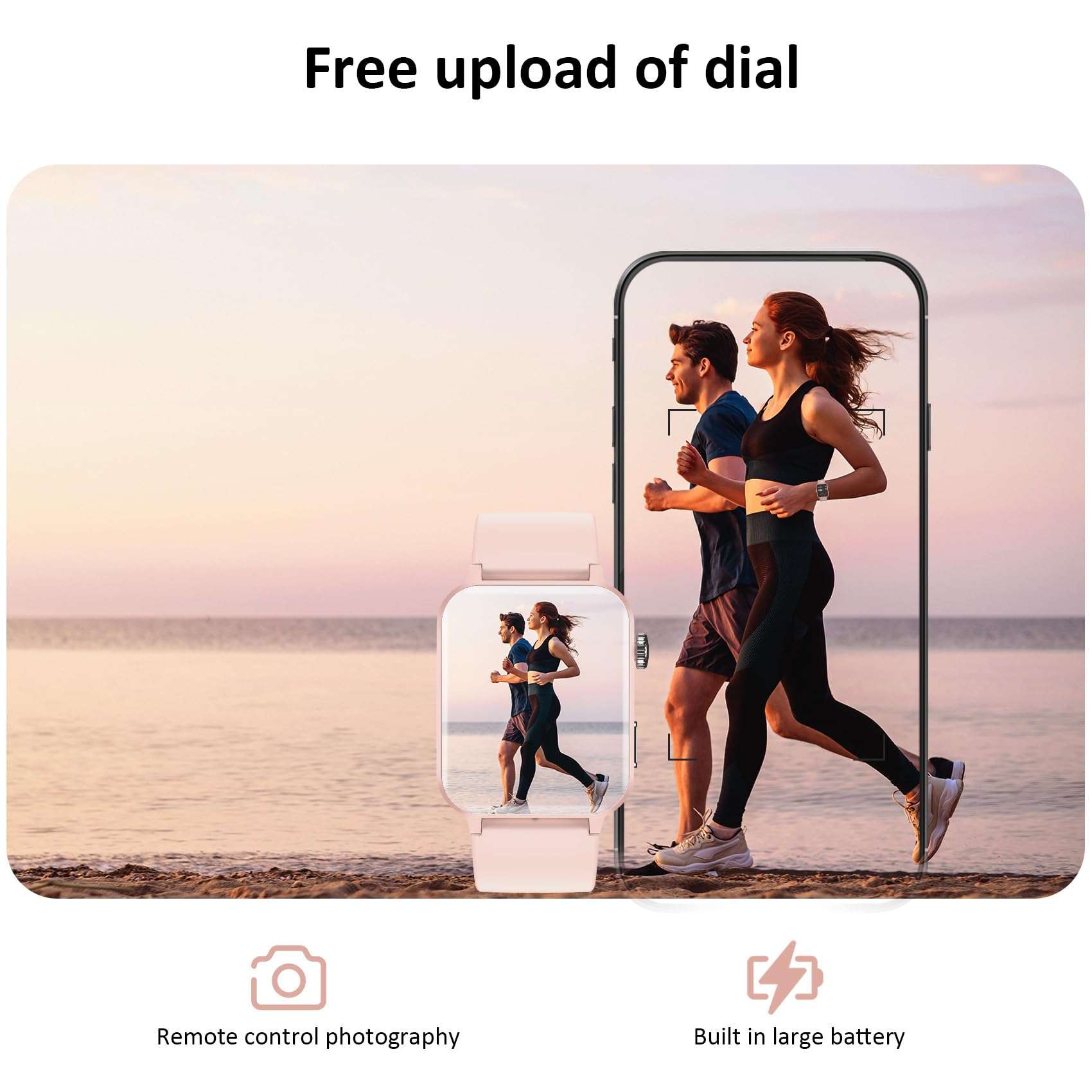 Blackview Smart Watches for Women(Make and Answer Calls),1.85''HD Screen Fitness Tracker Watch,100+ Sport Modes,SpO2/Heart Rate/Sleep Monitor for Android iPhone 6