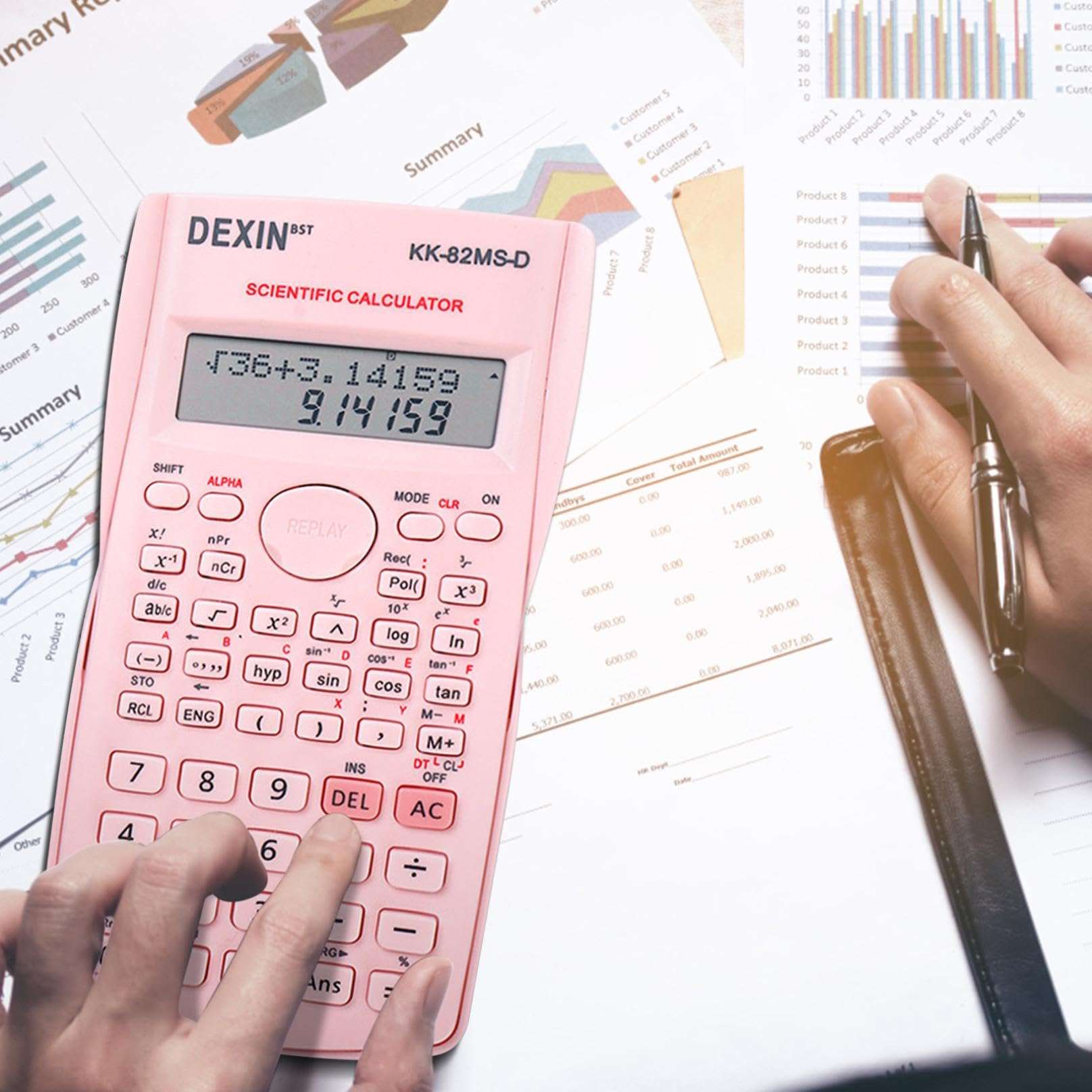 Generic Colorful Scientific Calculator,Scientific Calculator with Cute Design for School and Business (Pink) 3