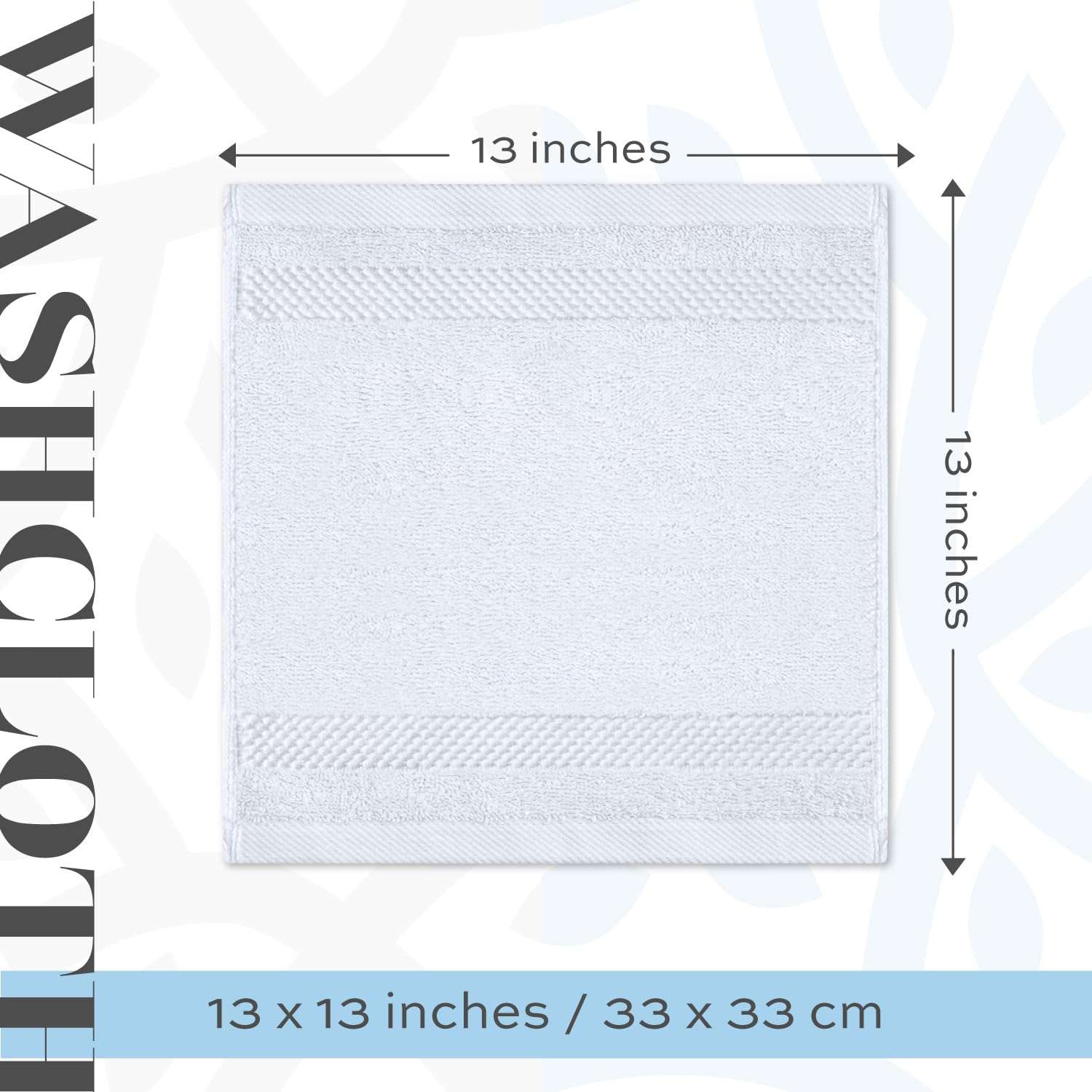 White Classic 2 Luxury White Bath Mats 22 x 34 and 12 Luxury White Washcloths 13 x 13 | Cotton, Highly Absorbent and Quick Dry for Hotels, Spa and Bathroom 6