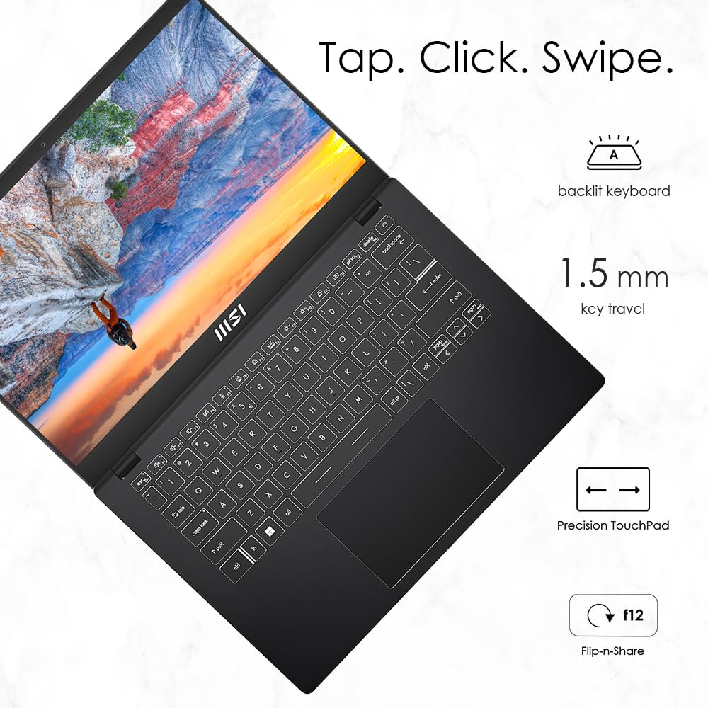 MSI Modern 15, Intel 11th Gen. i5-1155G7, 40CM FHD 60Hz Laptop (8GB/512GB NVMe SSD/Windows 11 Home/Intel UHD Graphics/Classic Black/1.7Kg), B11M-062IN 5