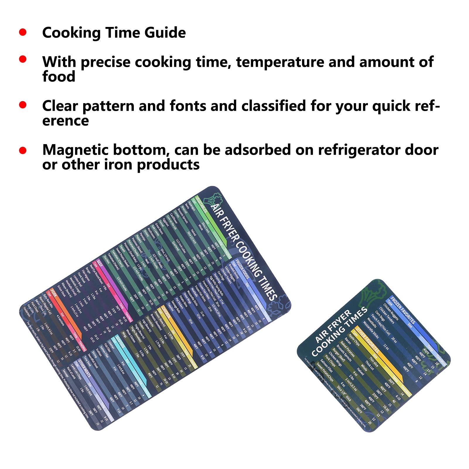 Kitchen Fryer Guide, Quick Reference Fryer Time Sheet Water Oil Resistance for Home for Kitchen for Restaurant(Fryer 17 * 27 Set) 4