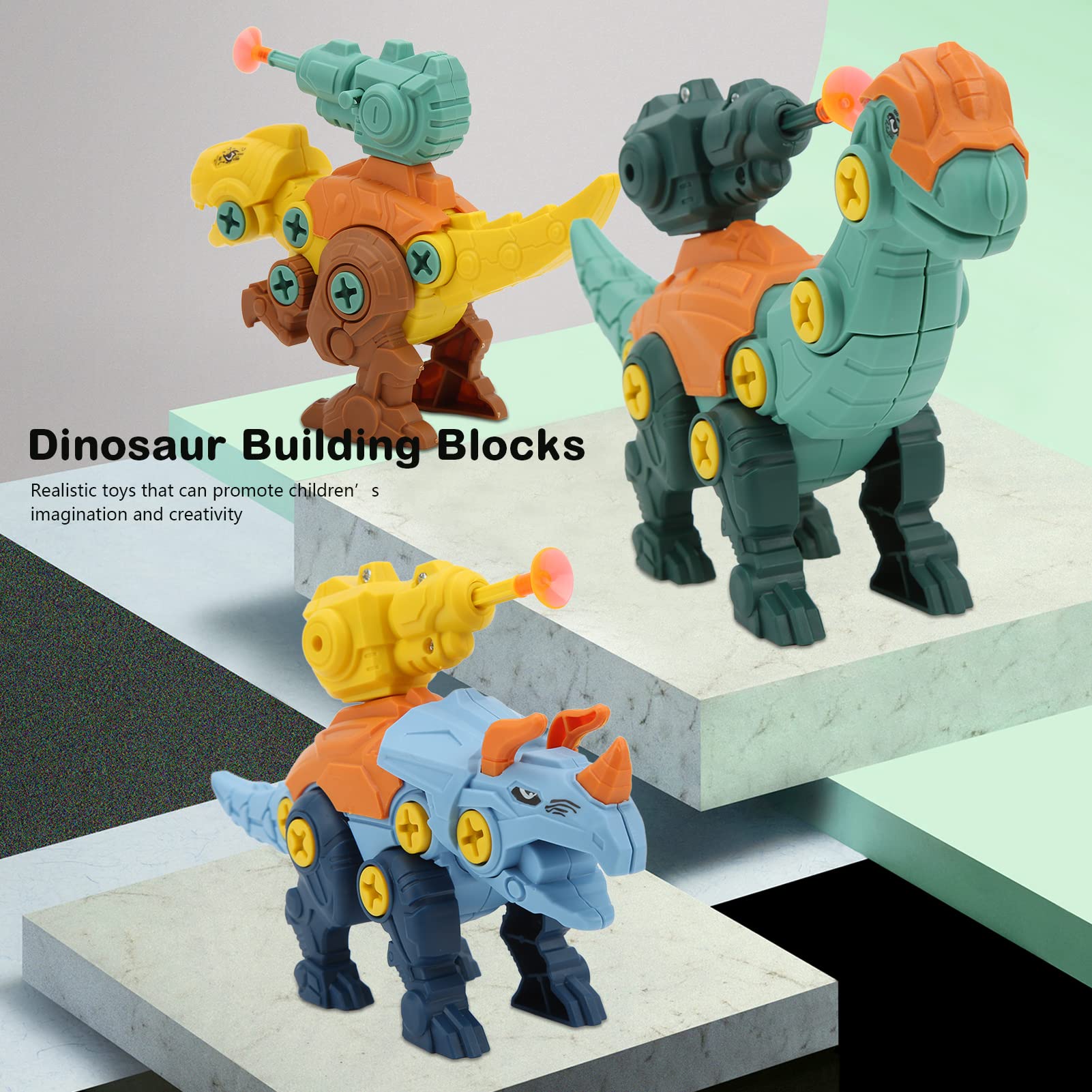 Dinosaur Building Blocks, Dinosaur Building Block Toys Promote Imagination for 3+ Children for Gift 5