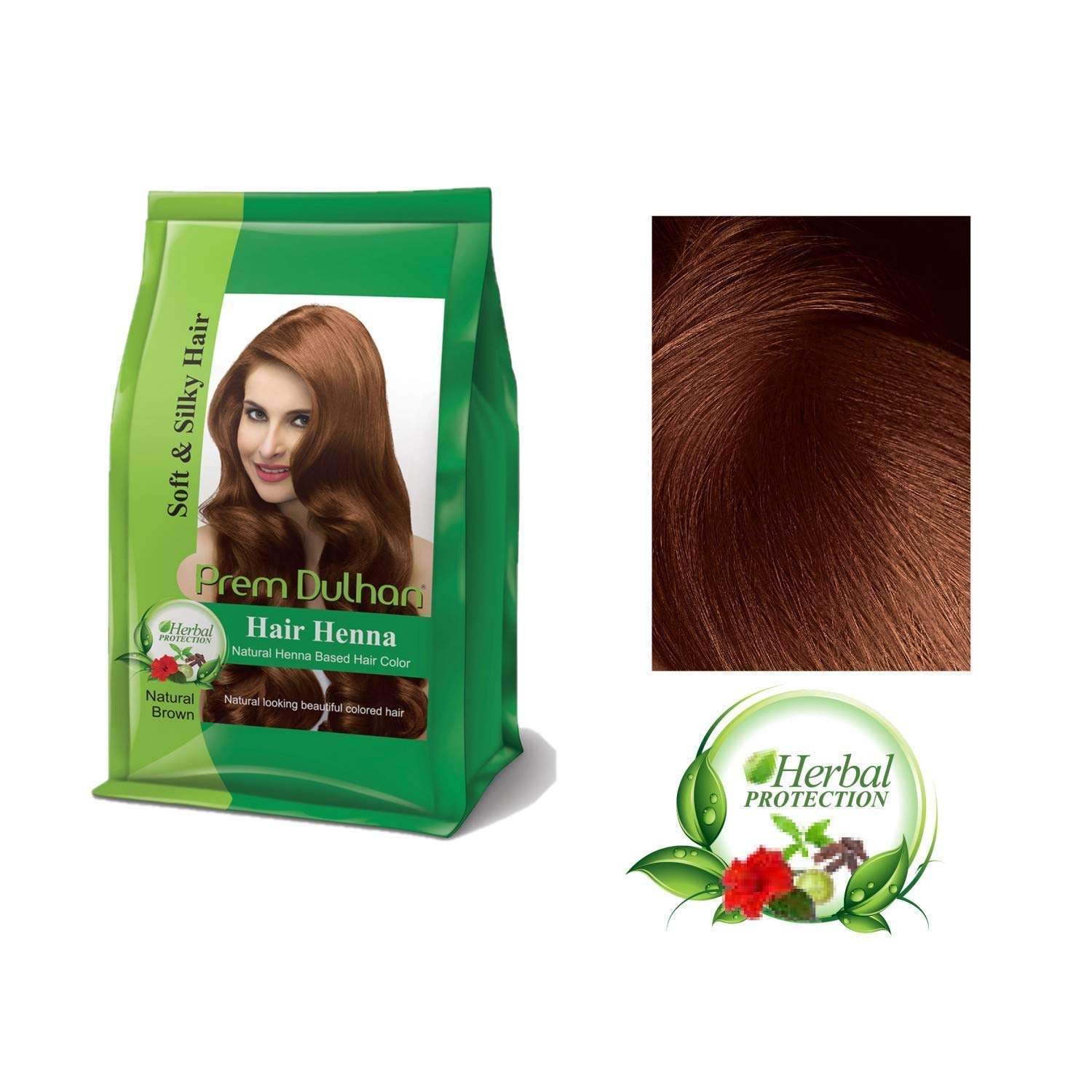 Prem Dulhan Hair Henna Natural Henna Based Hair Color |Natural Brown| -125gm Pack of 1 3