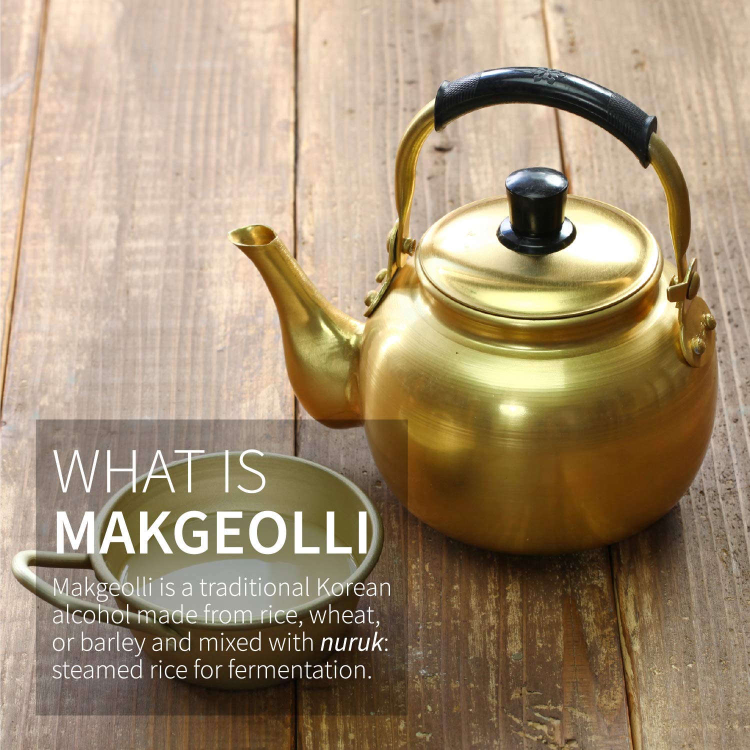 Eutuxia Makgeolli 4 Bowls + Kettle for Korean Traditional Raw Rice Wine, Dongdongju, Soup or Any Drinks. Lightweight & Sturdy Aluminum, Great for BBQ Parties, Camping & All Occasions. Made in Korea 3