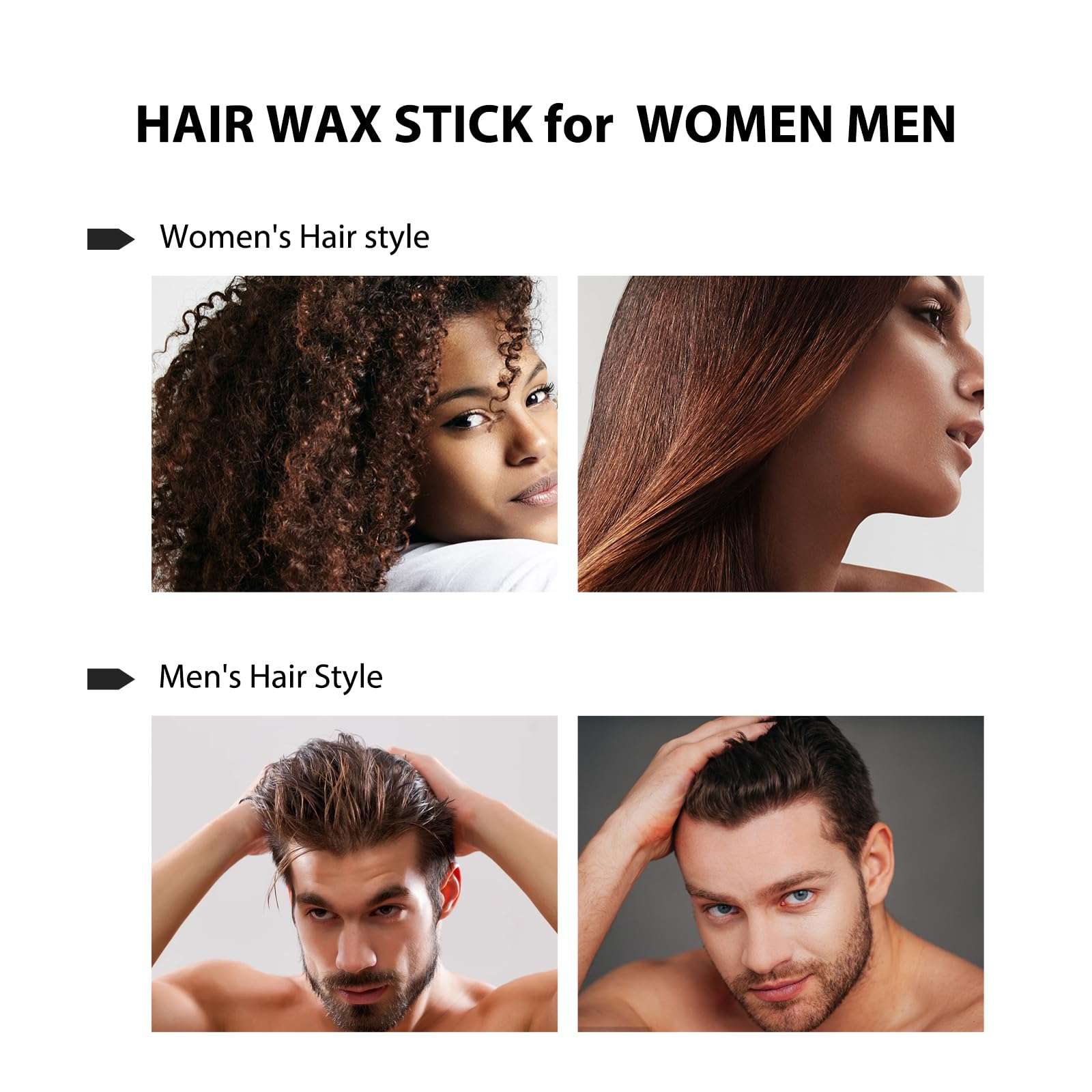 OUPEICHARM Hair Wax Stick for Women,Controls,Tame Flyaways,Smooths Hair,Strong Hold,Styling Wax Stick Hair 6