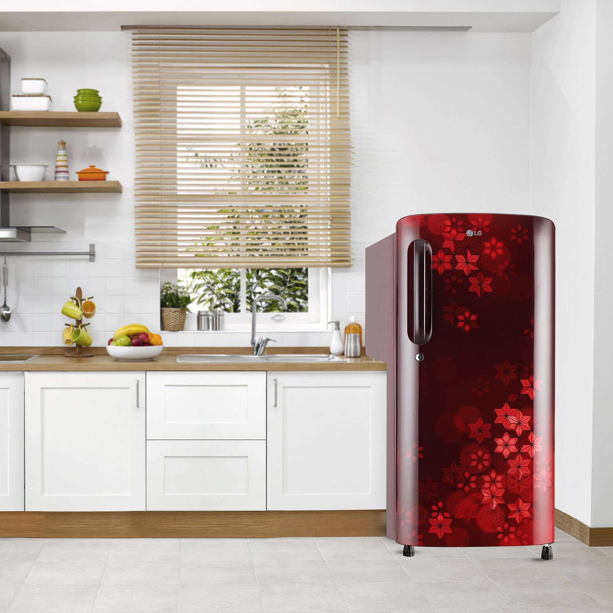 LG 190 L 3 Star Direct-Cool Single Door Refrigerator (GL-B201ASQD, Scarlet Quartz, Moist 'N' Fresh, 2022 Model) 6